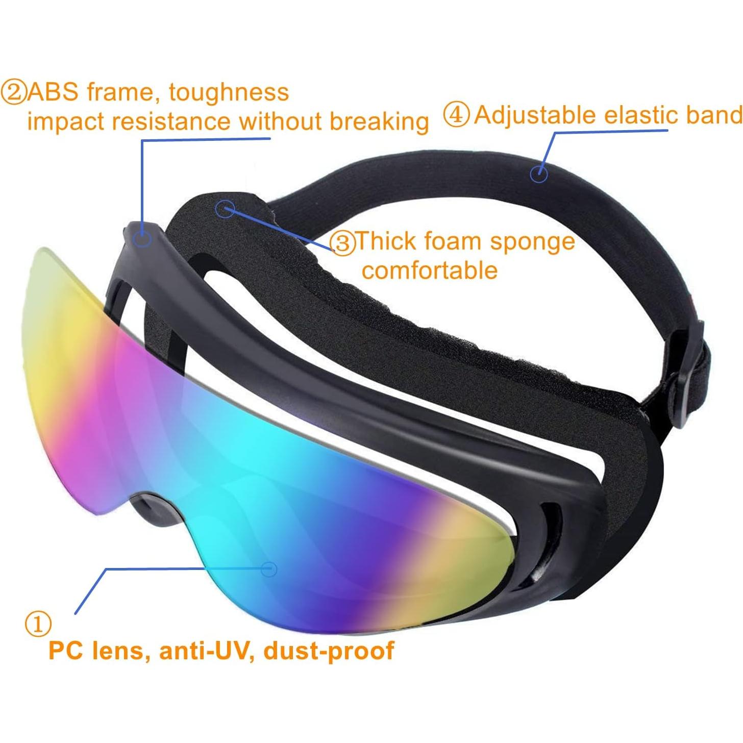 Gafas de Motocicleta LJDJ con 4 Máscaras Transpirables