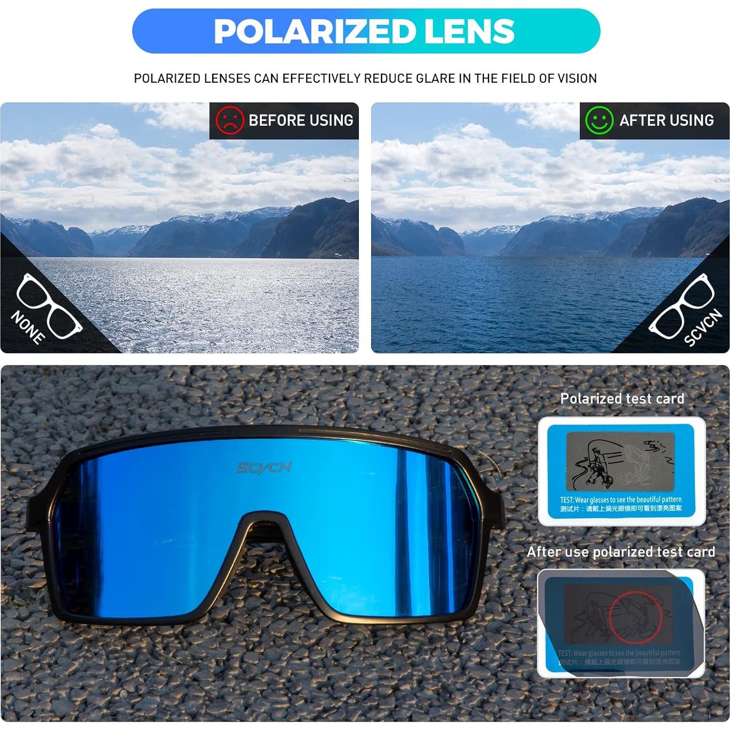 Gafas de Ciclismo Polarizadas SCVCN S61 UV400 Antideslizantes