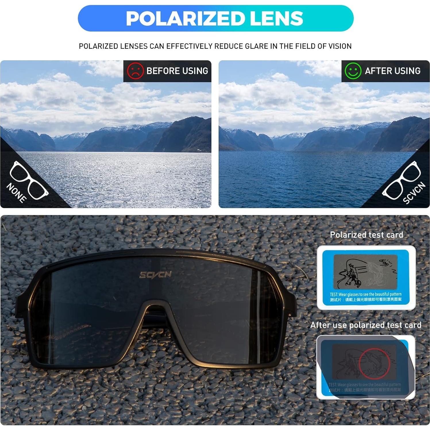 Gafas de Ciclismo Polarizadas SCVCN S61 UV400 Antideslizantes