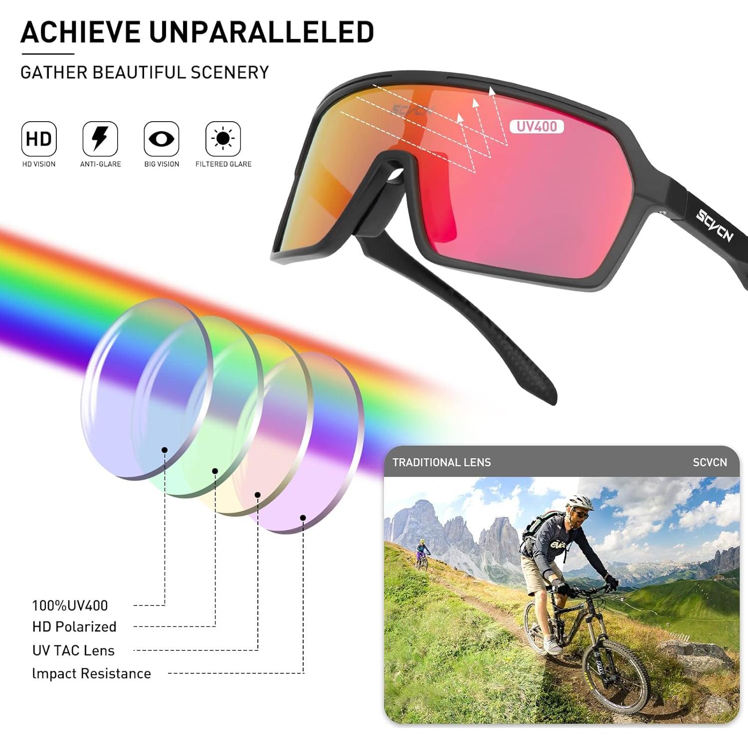 Gafas de Ciclismo Polarizadas SCVCN S61 UV400 Antideslizantes