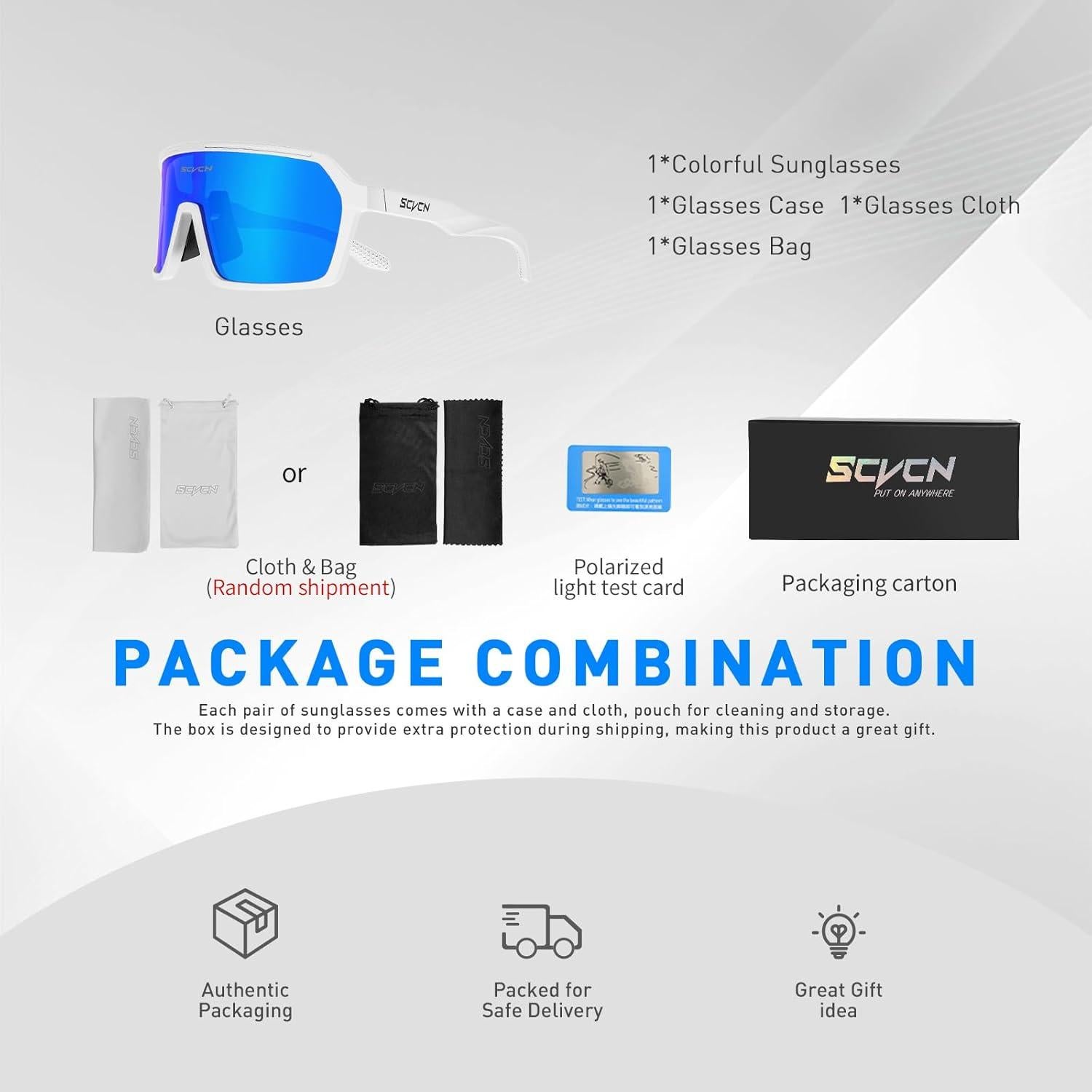 Gafas de Ciclismo Polarizadas SCVCN S61 UV400 Antideslizantes