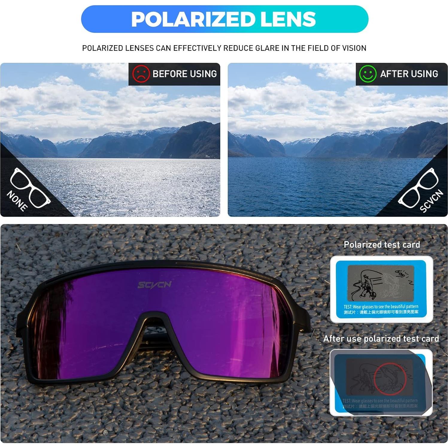 Gafas de Ciclismo Polarizadas SCVCN S61 UV400 Antideslizantes