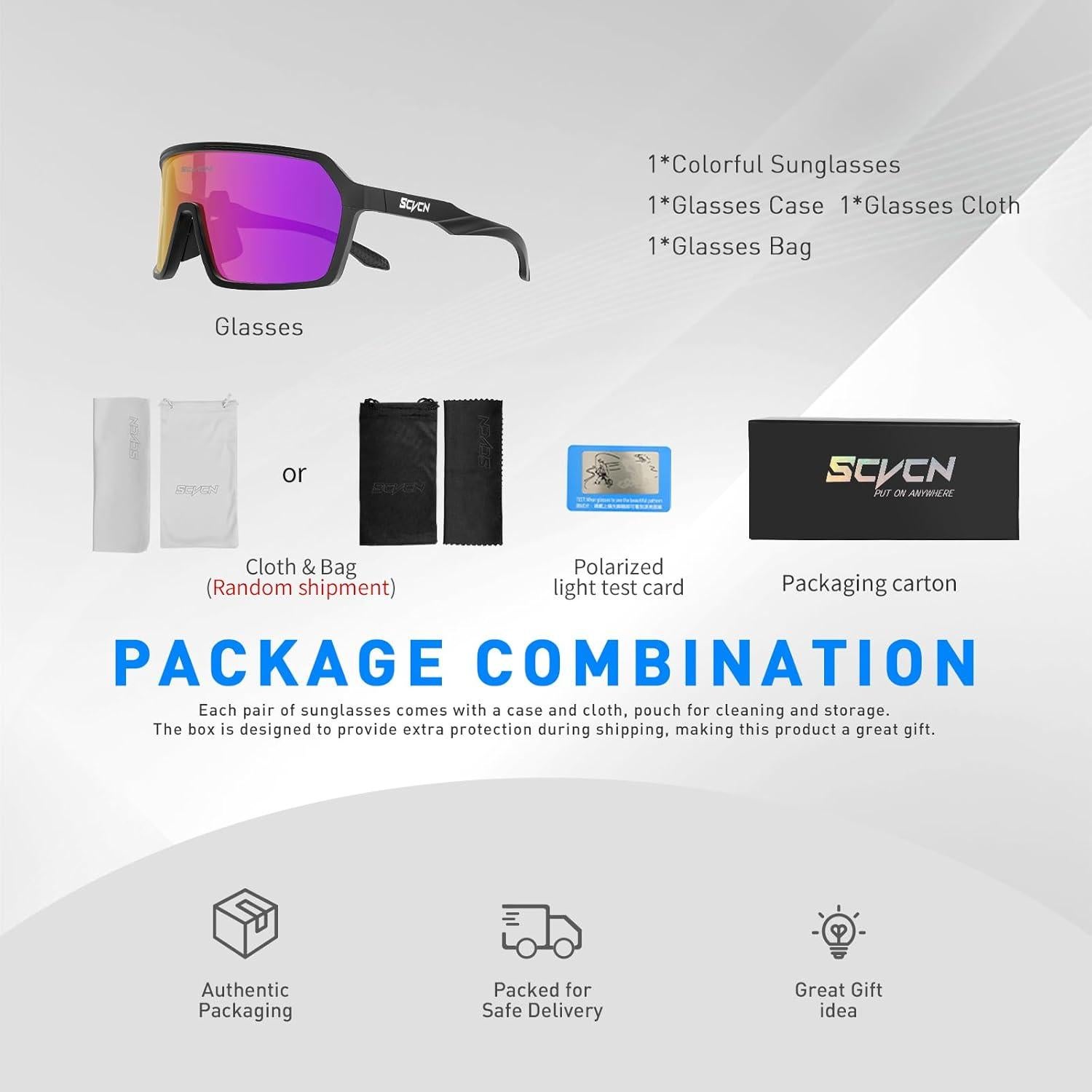 Gafas de Ciclismo Polarizadas SCVCN S61 UV400 Antideslizantes