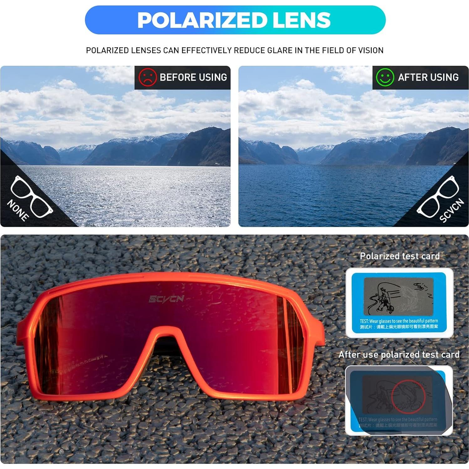 Gafas de Ciclismo Polarizadas SCVCN S61 UV400 Antideslizantes