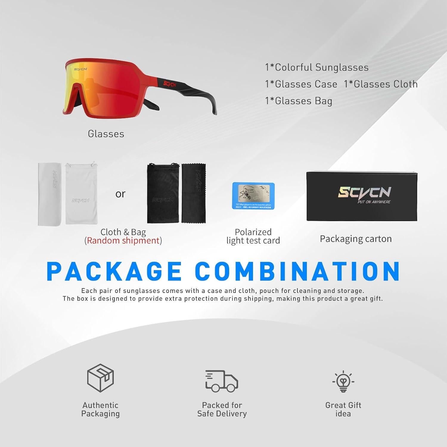 Gafas de Ciclismo Polarizadas SCVCN S61 UV400 Antideslizantes