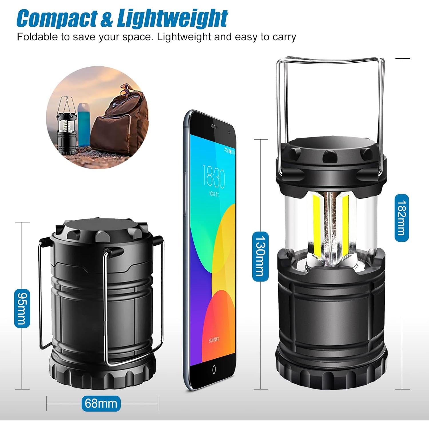 Linterna LED EXTRASTAR 4 Pcs Compactas para Camping