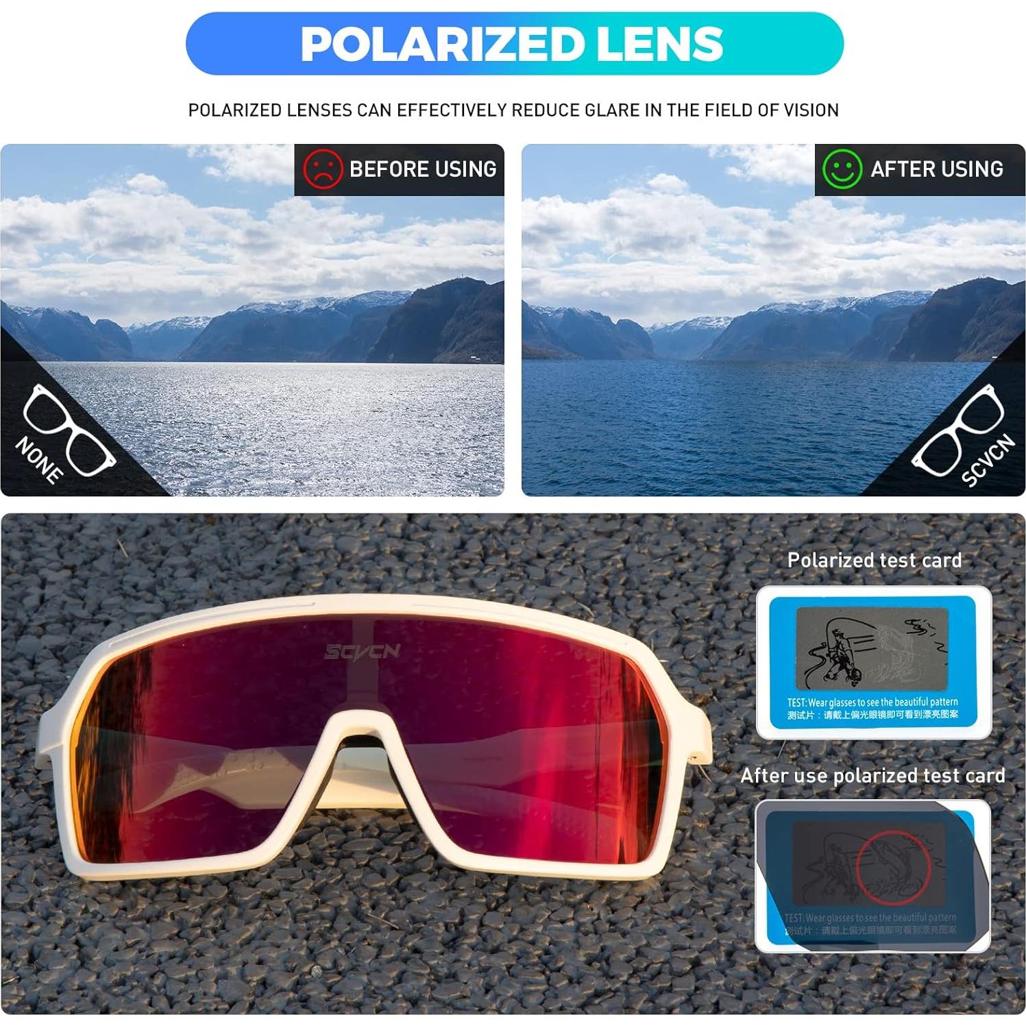 Gafas de Ciclismo Polarizadas SCVCN S61 UV400 Antideslizantes