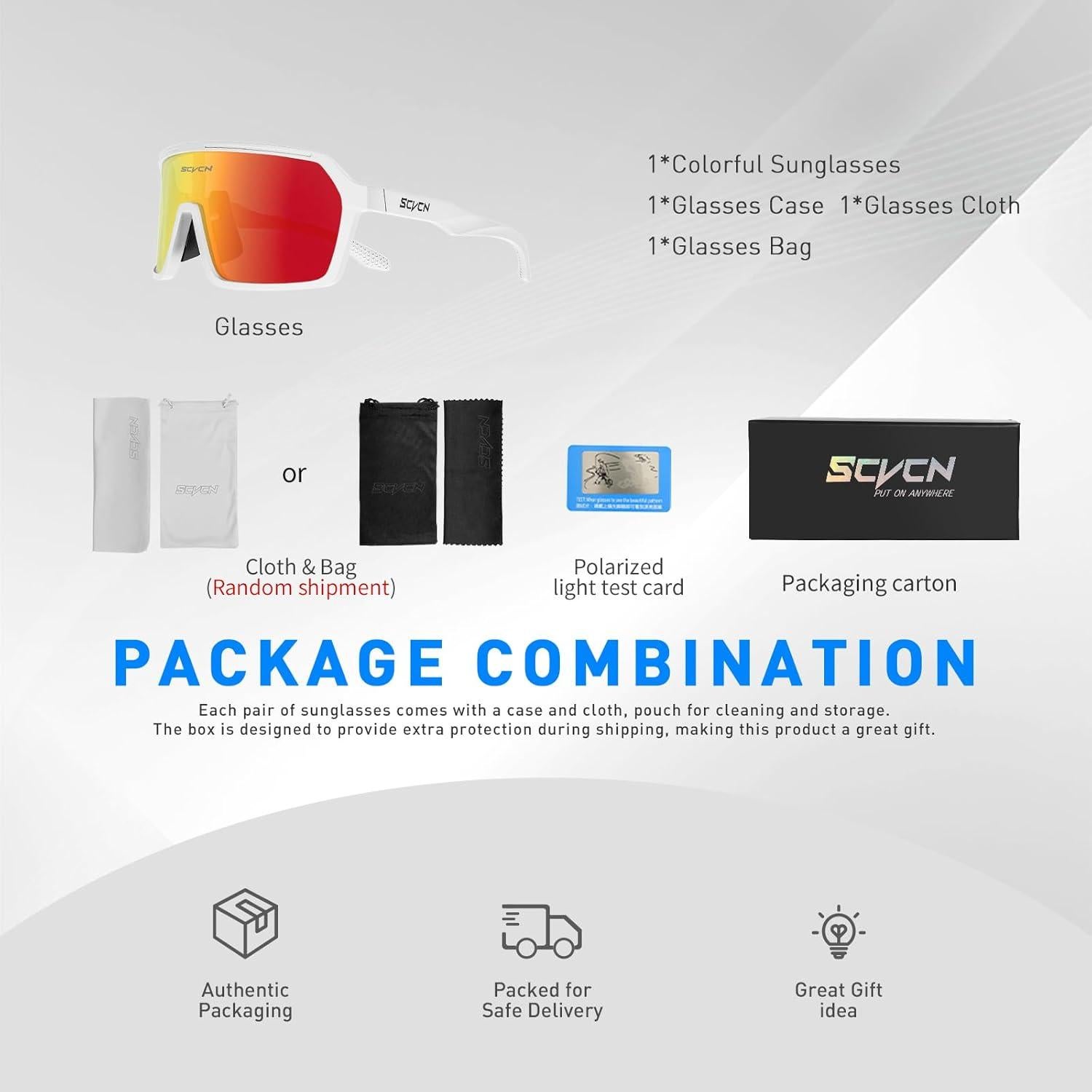 Gafas de Ciclismo Polarizadas SCVCN S61 UV400 Antideslizantes