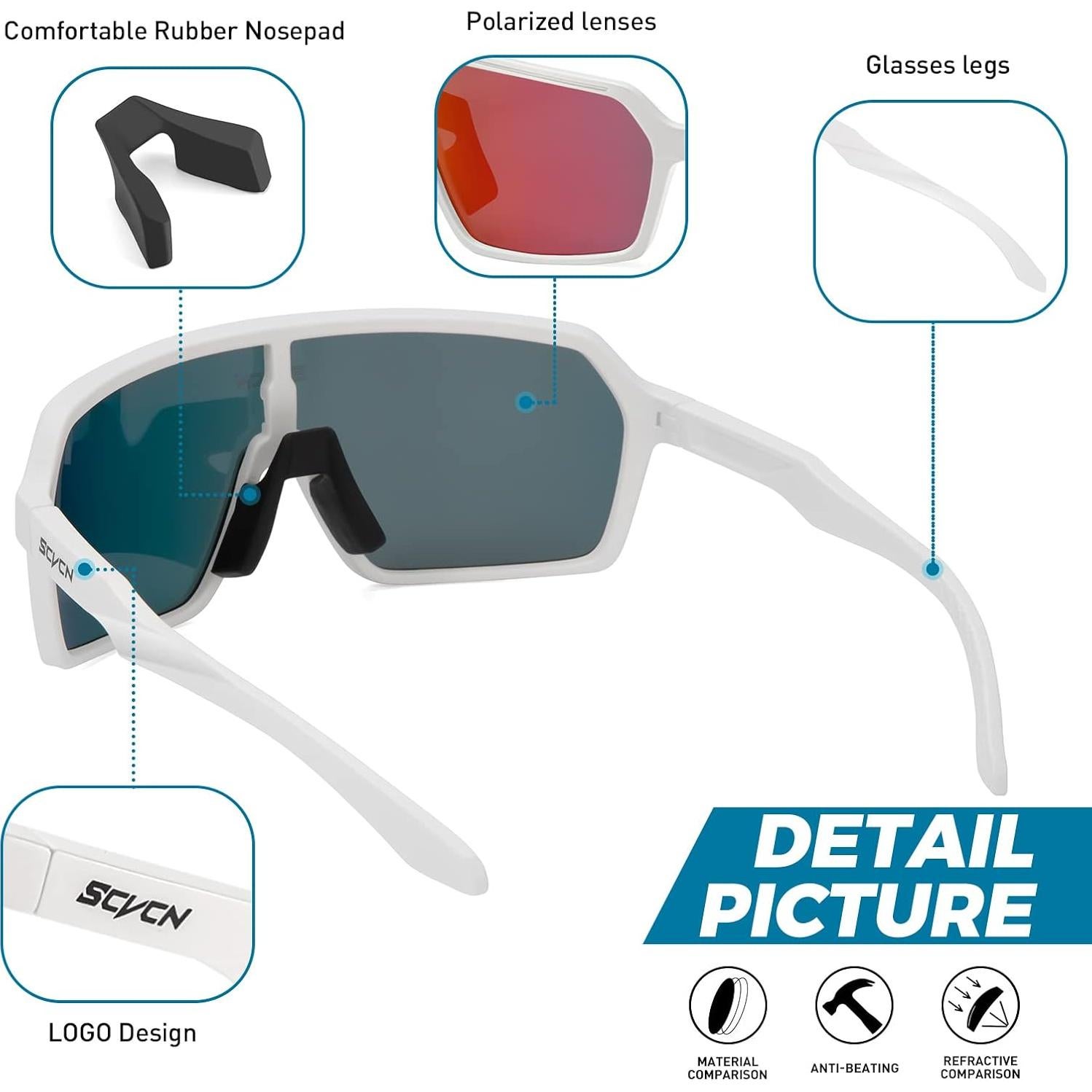 Gafas de Ciclismo Polarizadas SCVCN S61 UV400 Antideslizantes