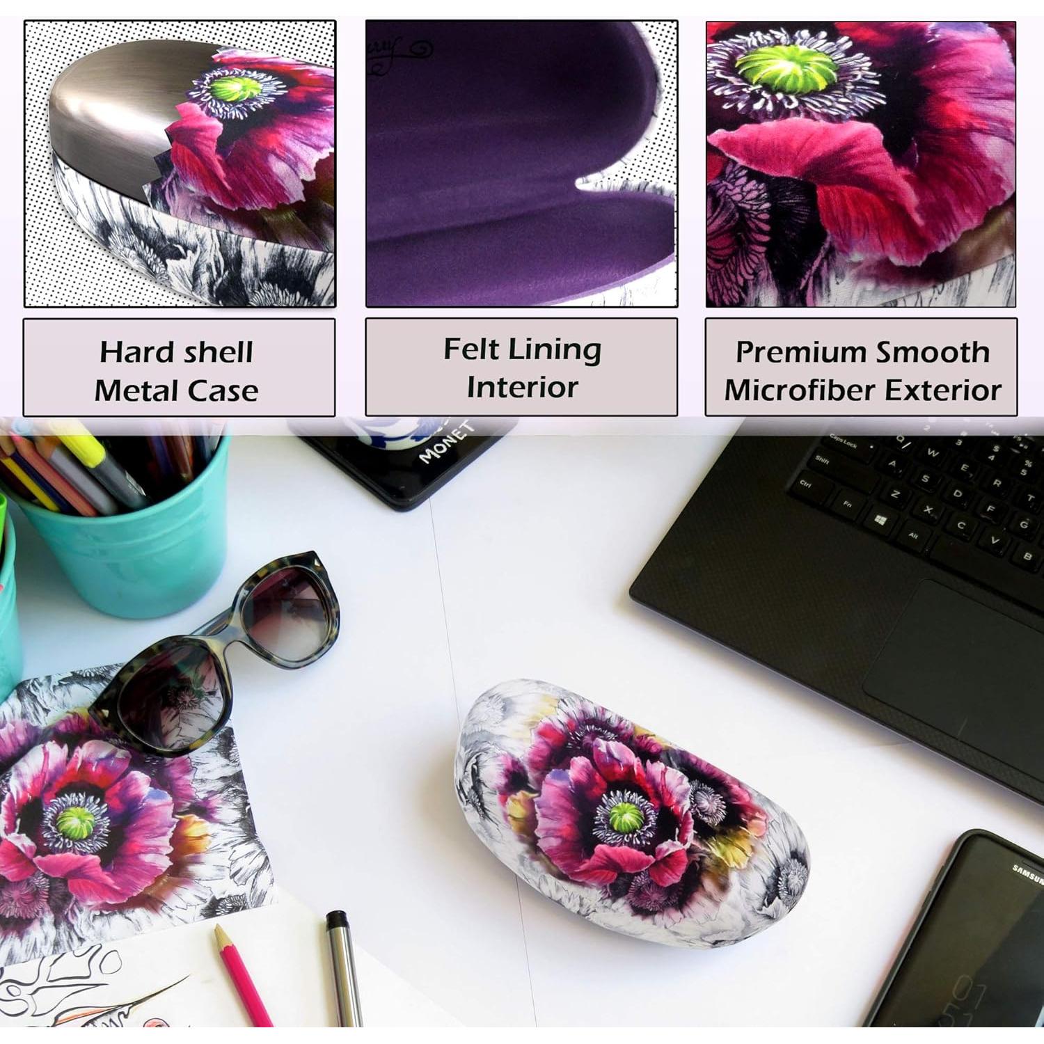 Funda Dura para Gafas MyEyeglassCase Grande Floral