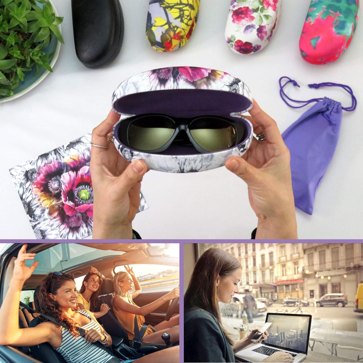 Funda Dura para Gafas MyEyeglassCase Grande Floral