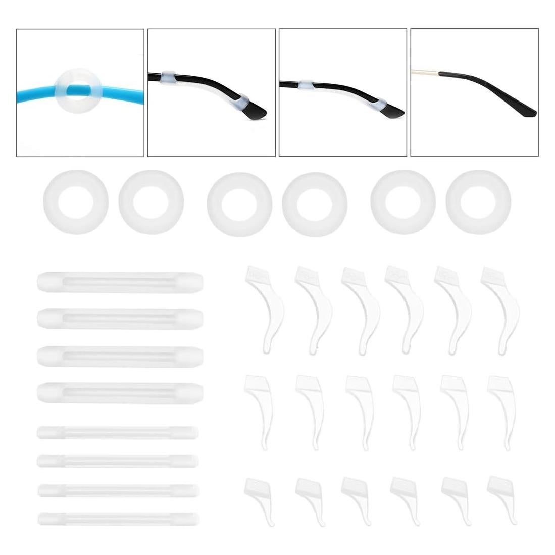 Ganchos de Silicona para Gafas EG-00 Antideslizantes Blancos