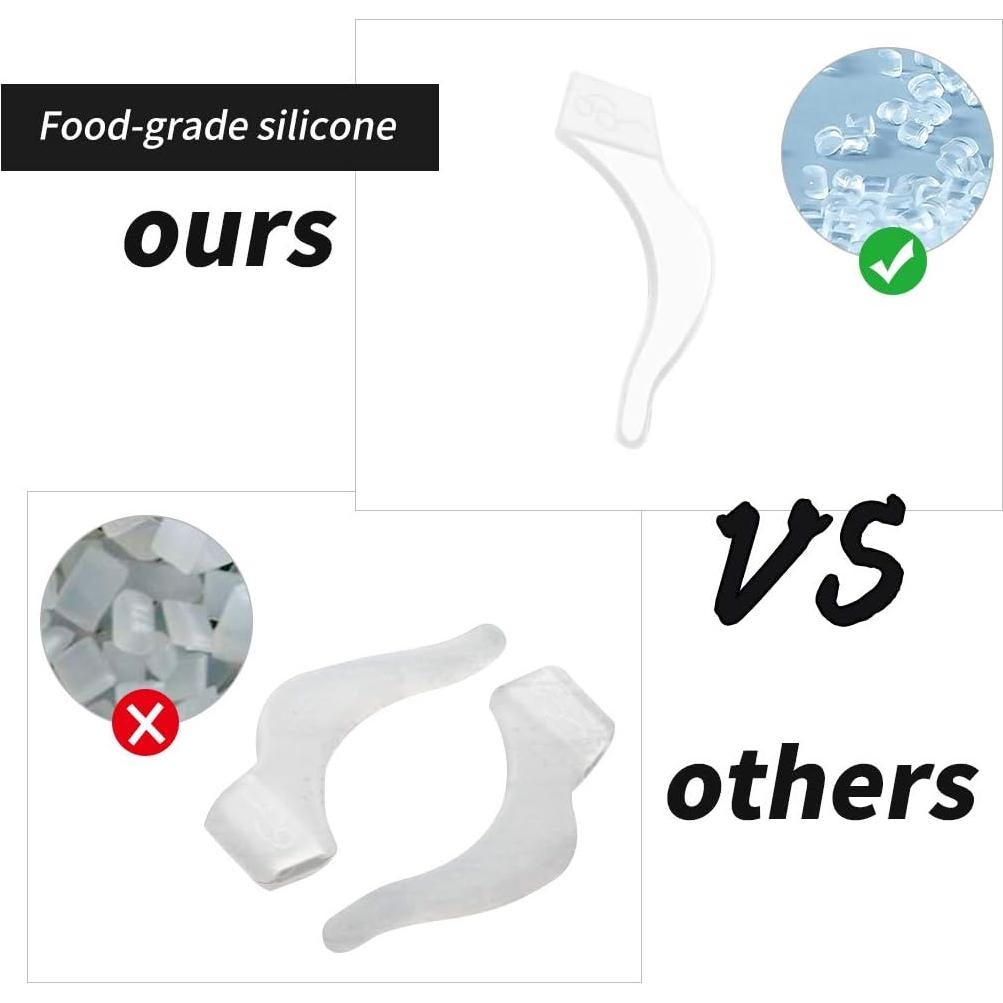 Ganchos de Silicona para Gafas EG-00 Antideslizantes Blancos