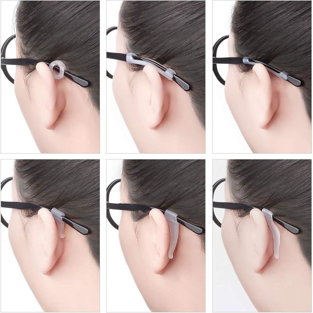 Ganchos de Silicona para Gafas EG-00 Antideslizantes Blancos