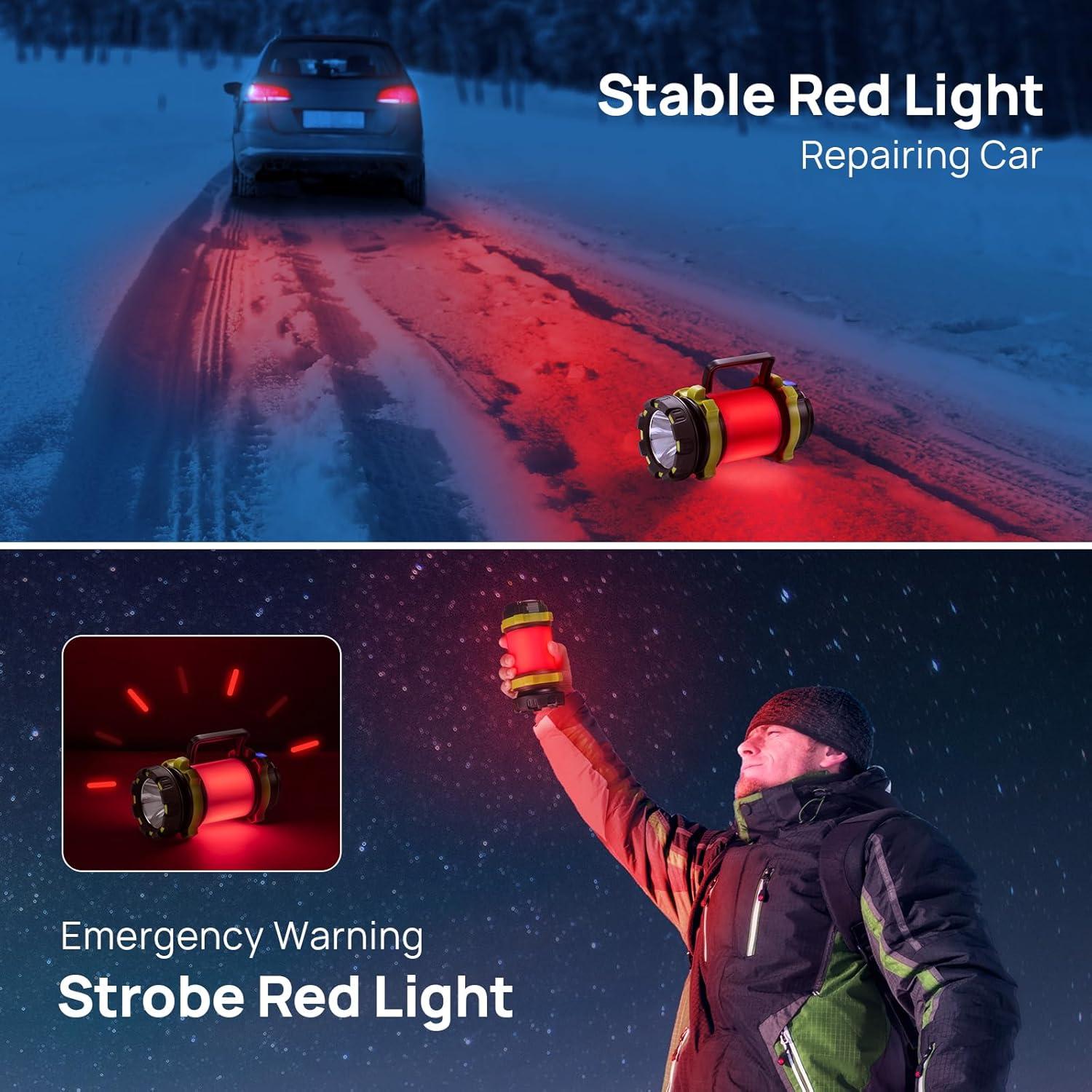 Linterna Camping LED Recargable Consciot 2 Paquetes 3600mAh