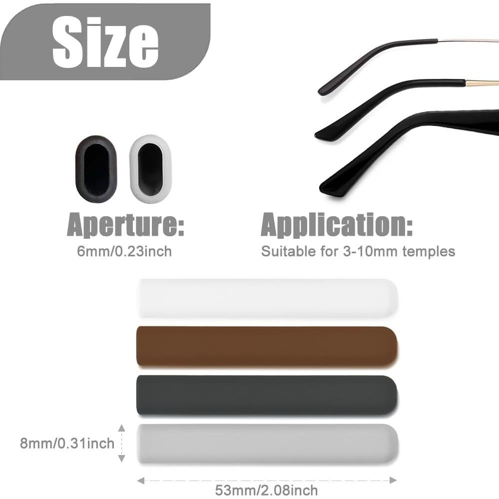4 Pares Almohadillas Silicona IYOOH Antideslizantes Gafas