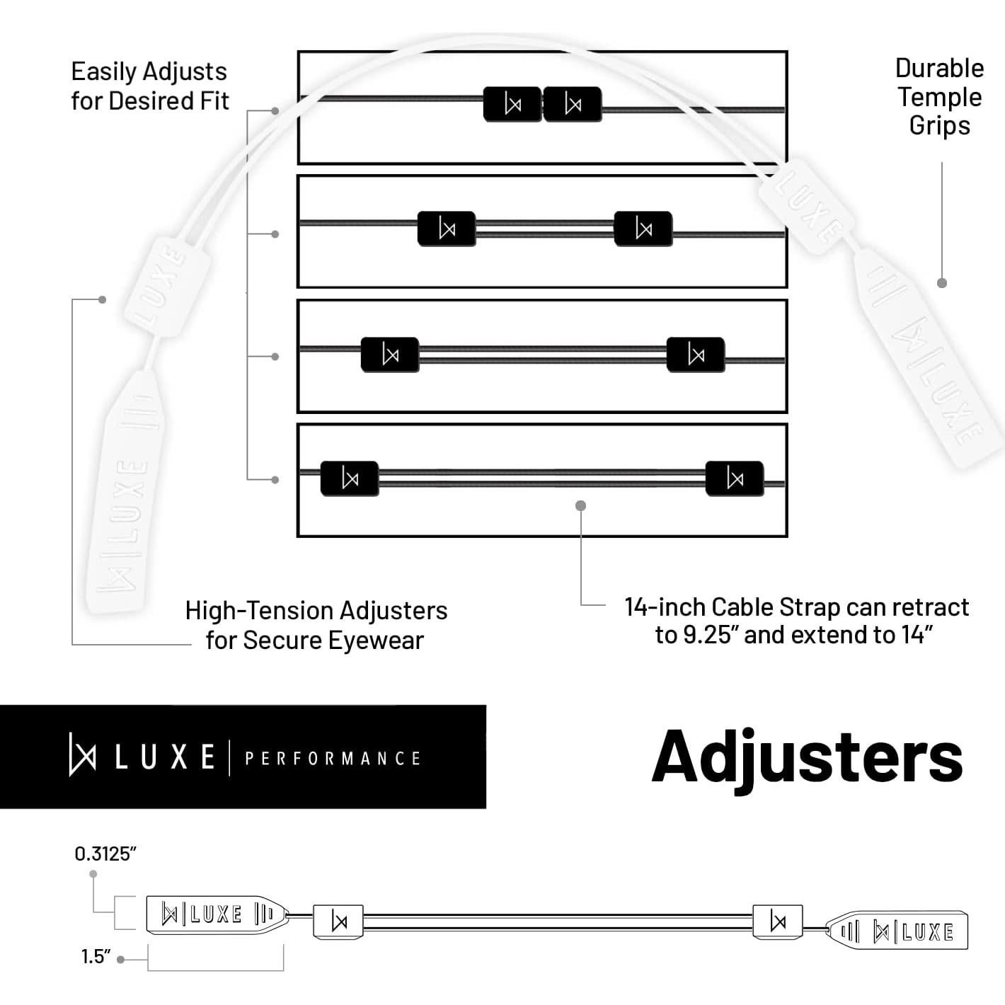 Correa para Gafas Luxe Performance CableStrap Ajustable