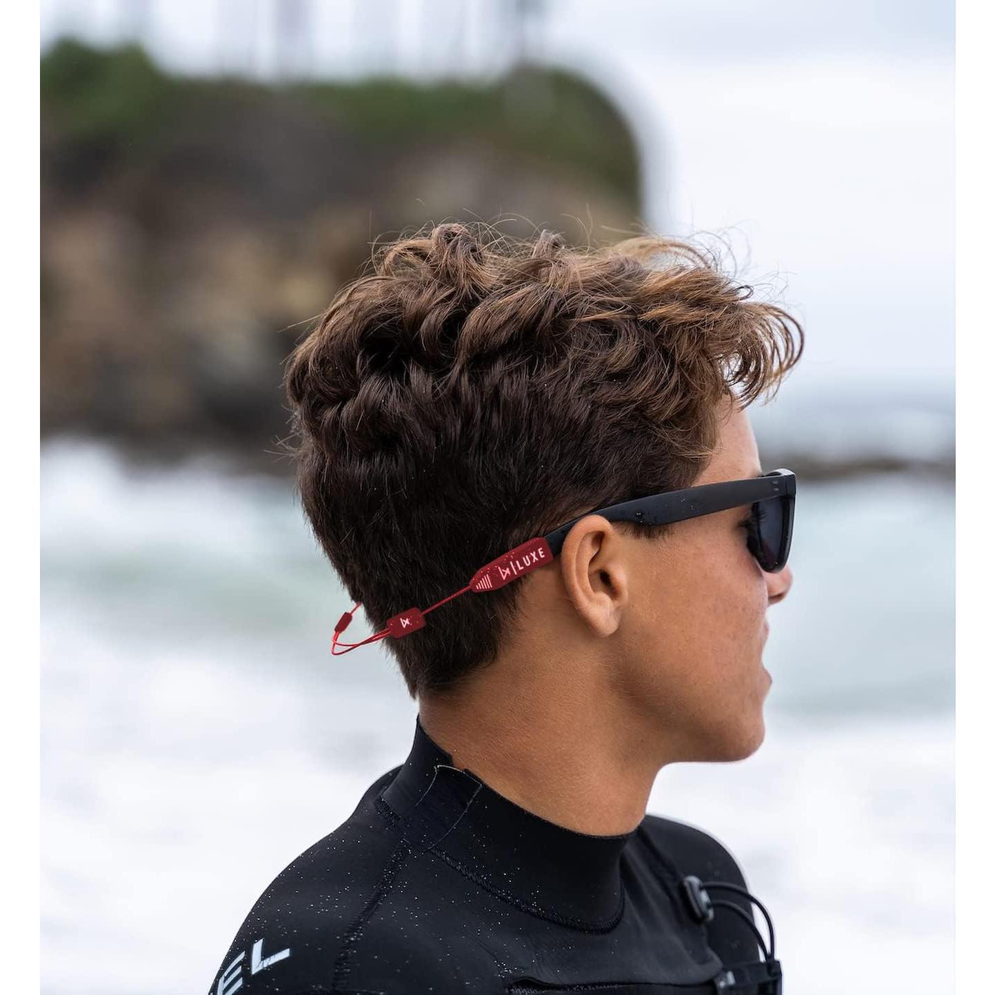 Correa para Gafas Luxe Performance Ajustable Rojo/Blanco