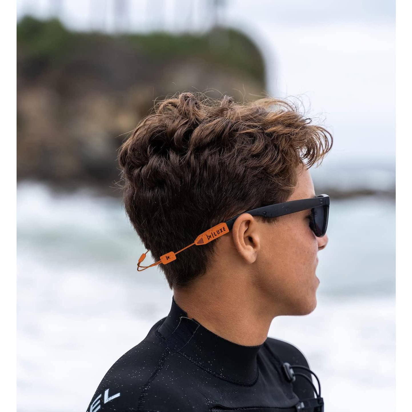 Correa para Gafas Luxe Performance Ajustable Naranja/Negro