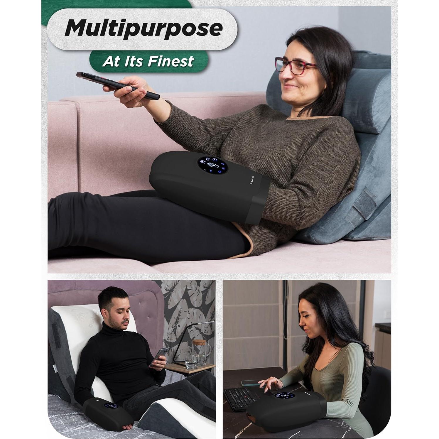 Masajeador de Mano Eléctrico Lunix LX7 con Calor y Compresión