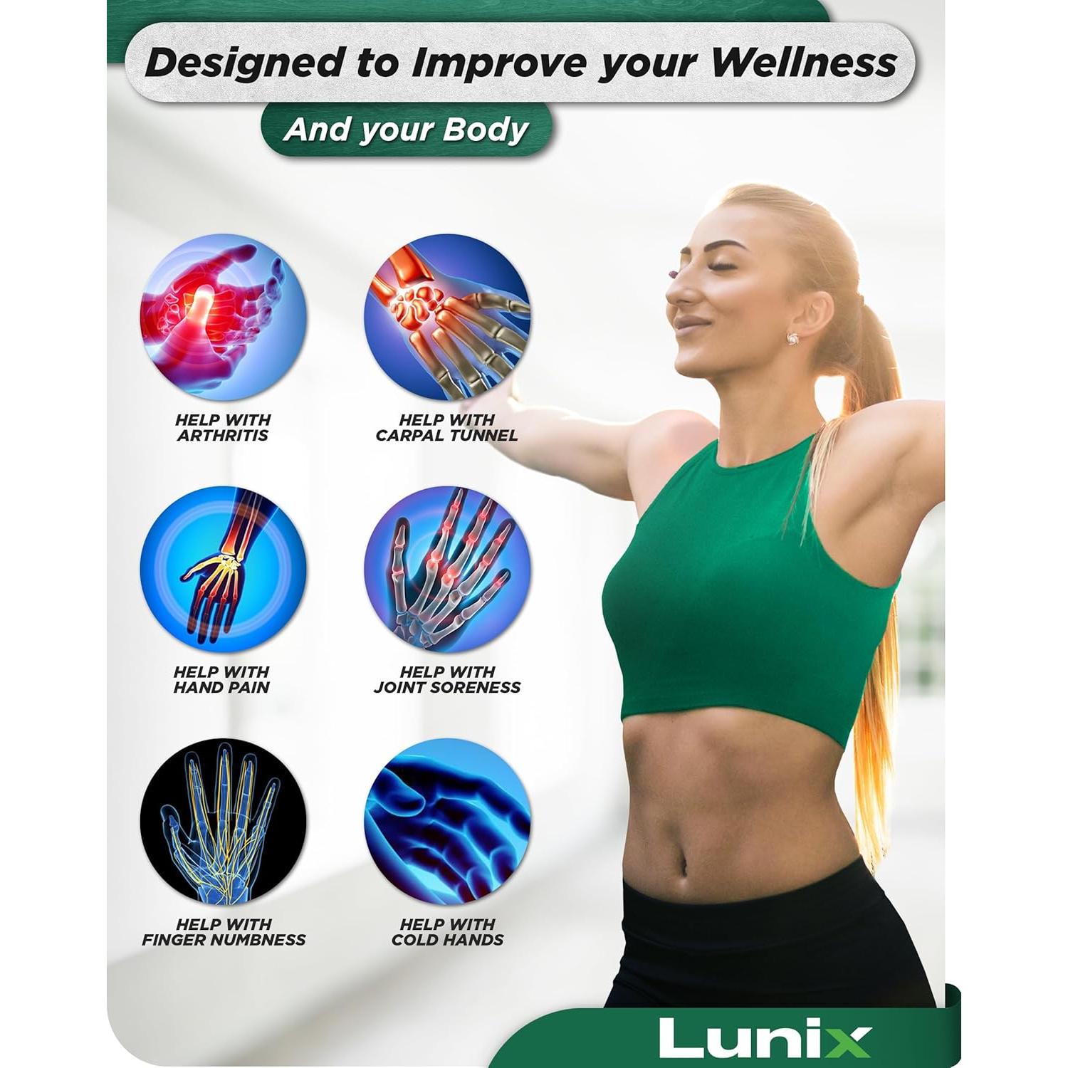 Masajeador de Mano Eléctrico Lunix LX7 con Calor y Compresión