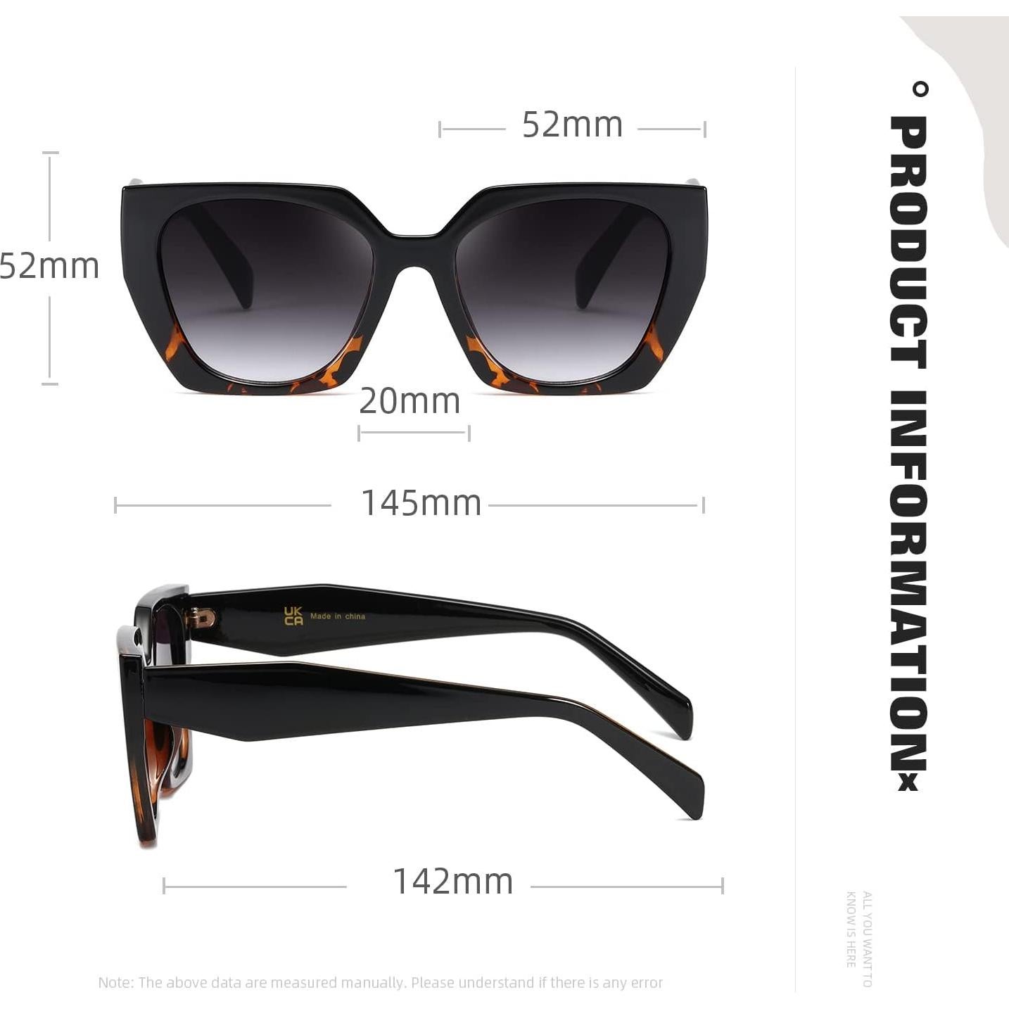Gafas de sol cuadradas TIANYESY con protección UV para todos