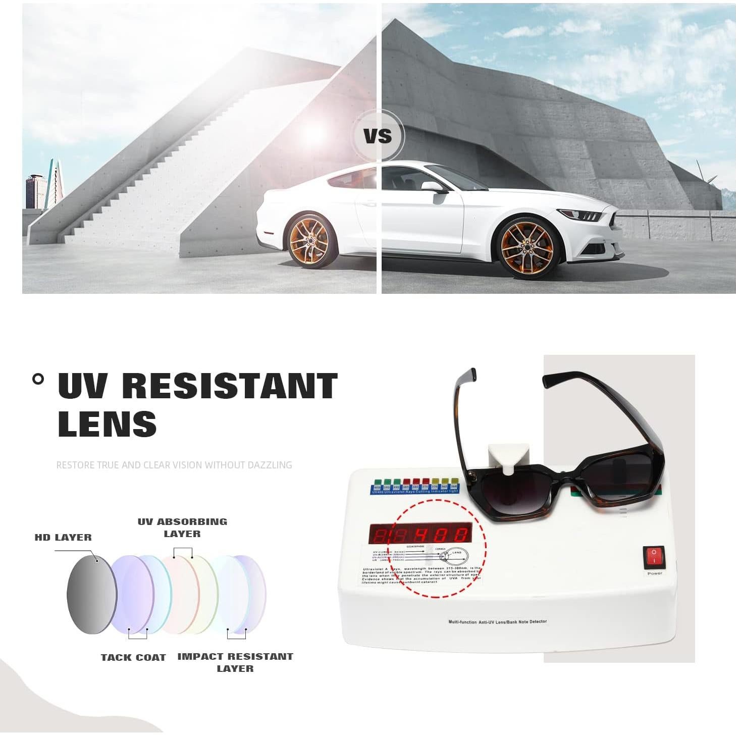 Gafas de sol cuadradas TIANYESY con protección UV para todos