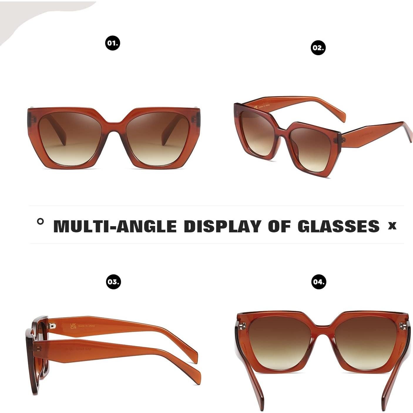 Gafas de sol cuadradas TIANYESY con protección UV para todos