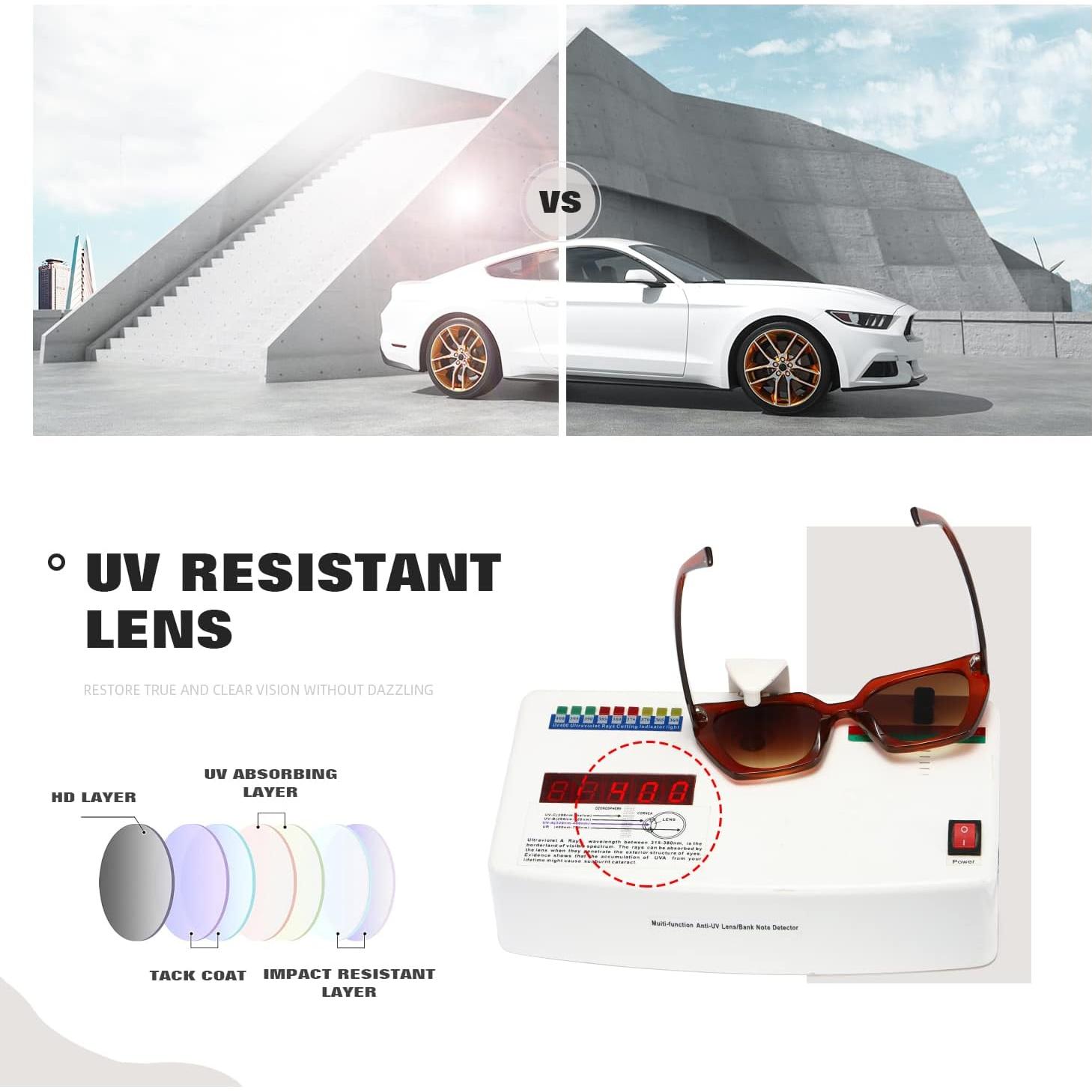 Gafas de sol cuadradas TIANYESY con protección UV para todos