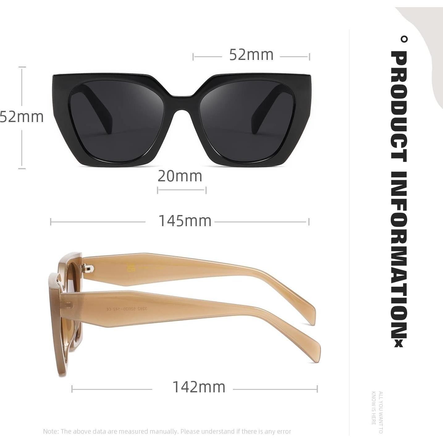 Gafas de sol cuadradas TIANYESY con protección UV para todos