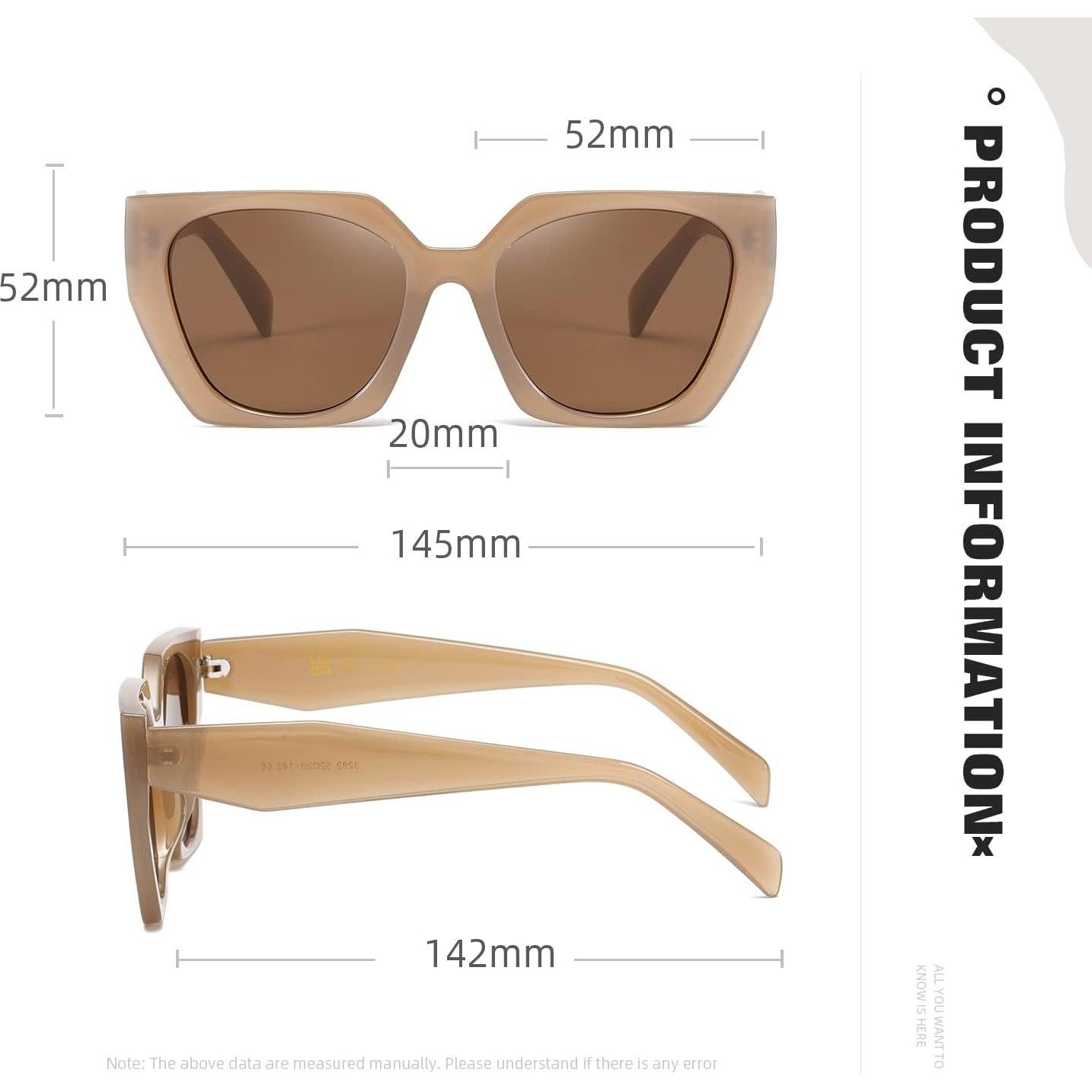 Gafas de sol cuadradas TIANYESY con protección UV para todos