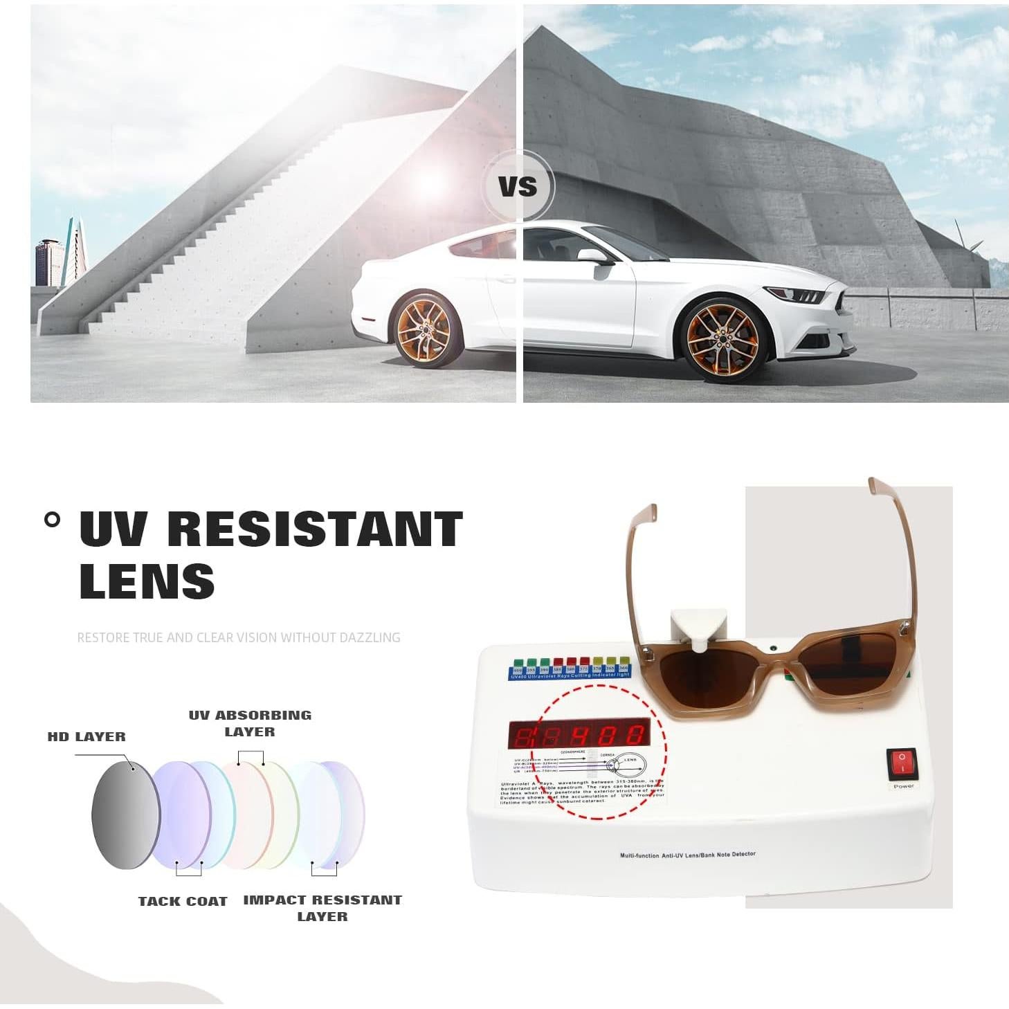 Gafas de sol cuadradas TIANYESY con protección UV para todos