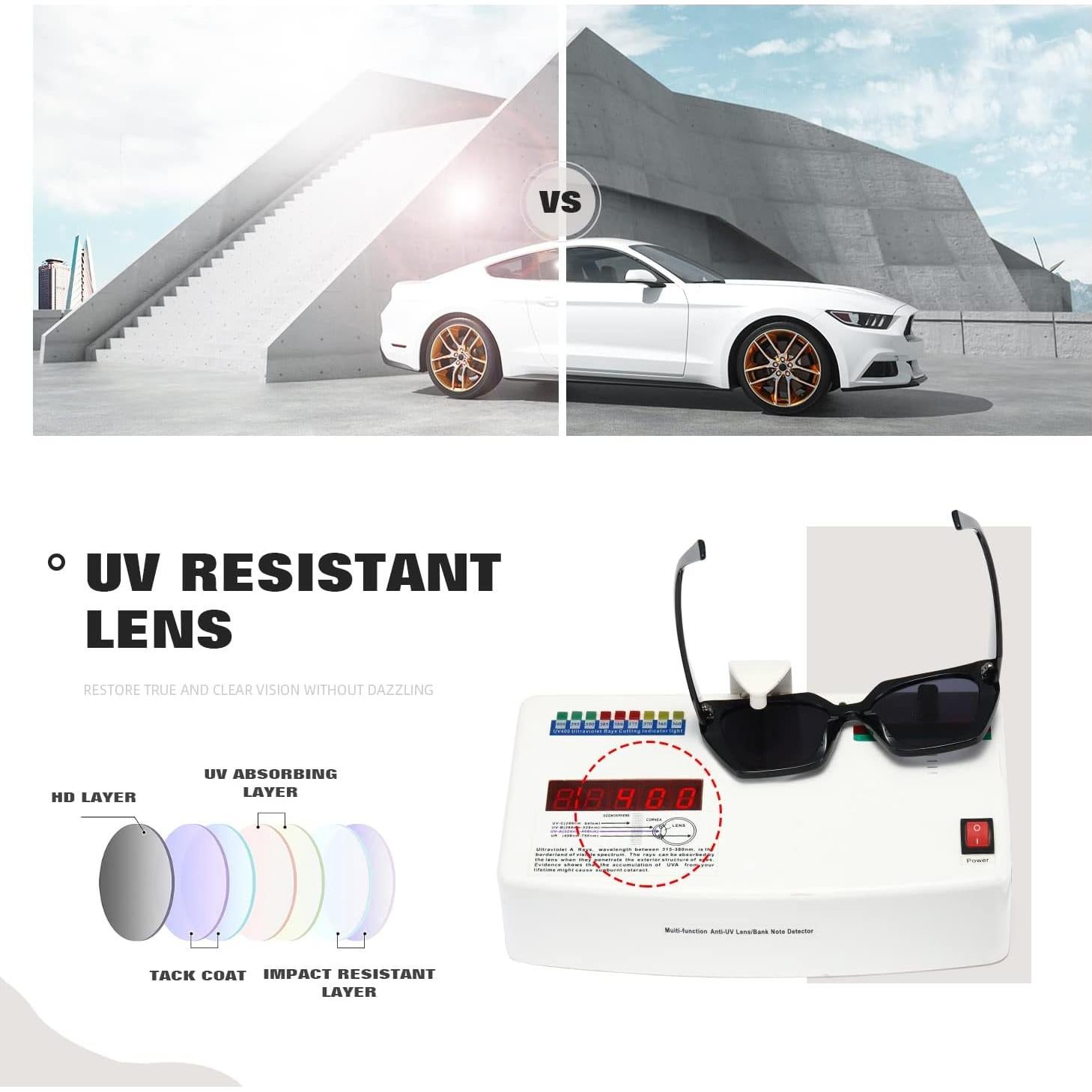 Gafas de sol cuadradas TIANYESY con protección UV para todos