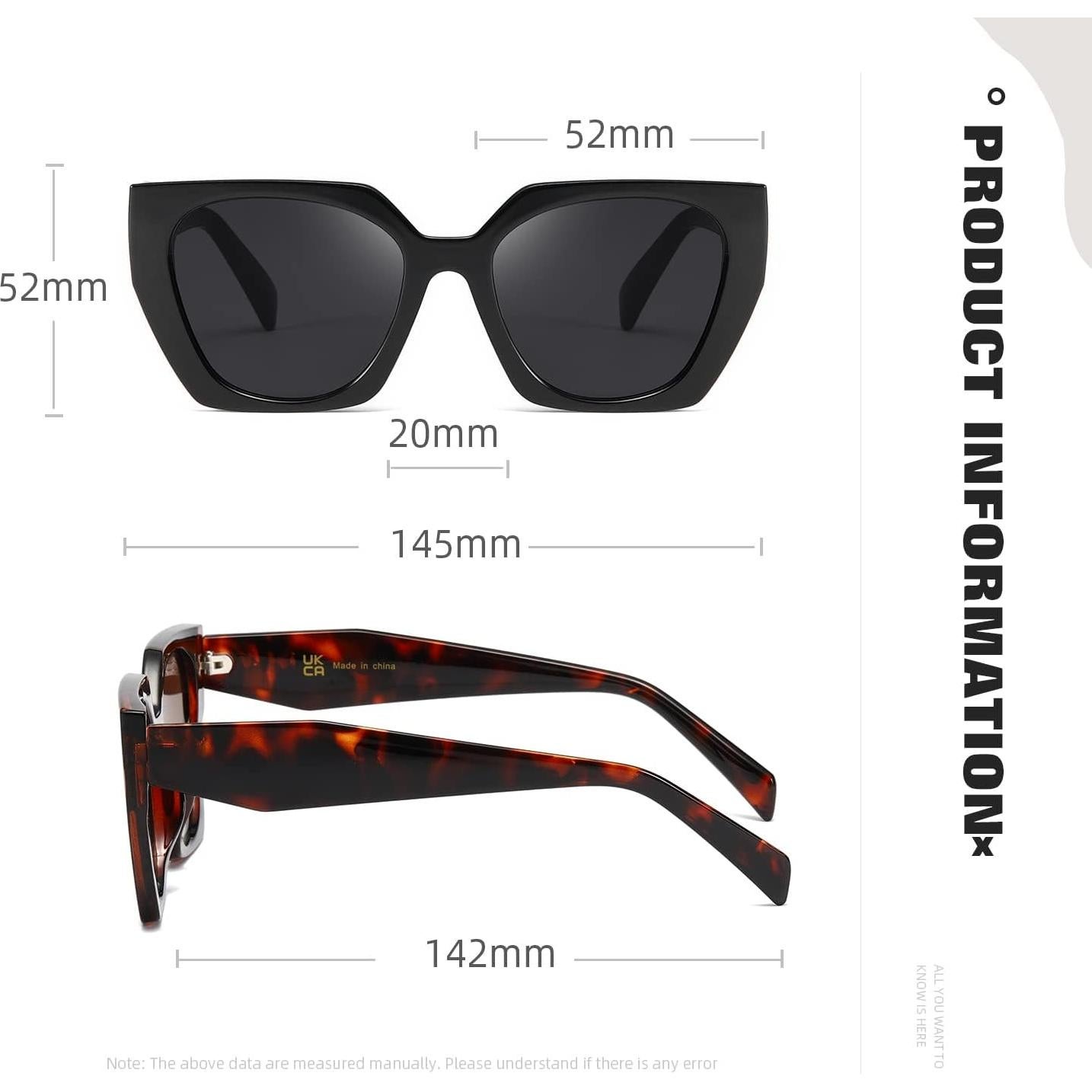 Gafas de sol cuadradas TIANYESY con protección UV para todos