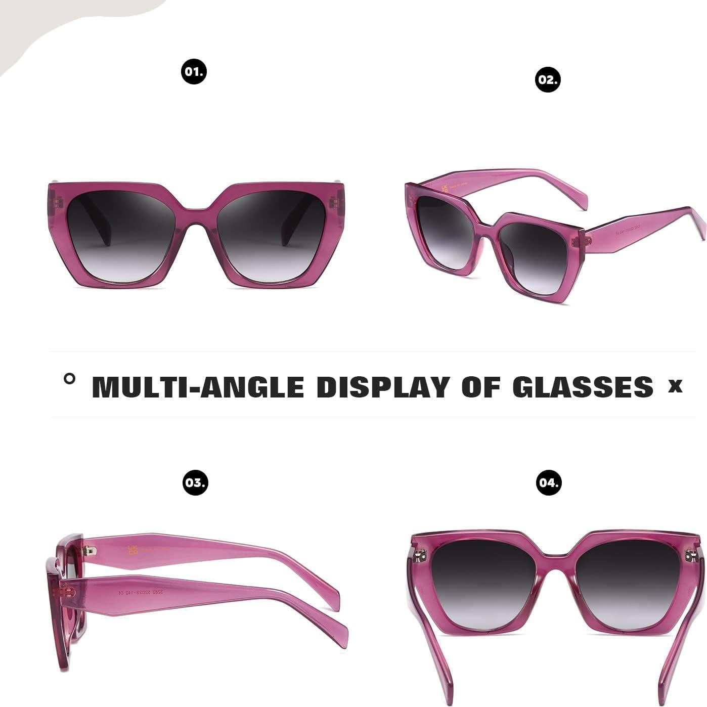 Gafas de sol cuadradas TIANYESY UV400 para hombres y mujeres