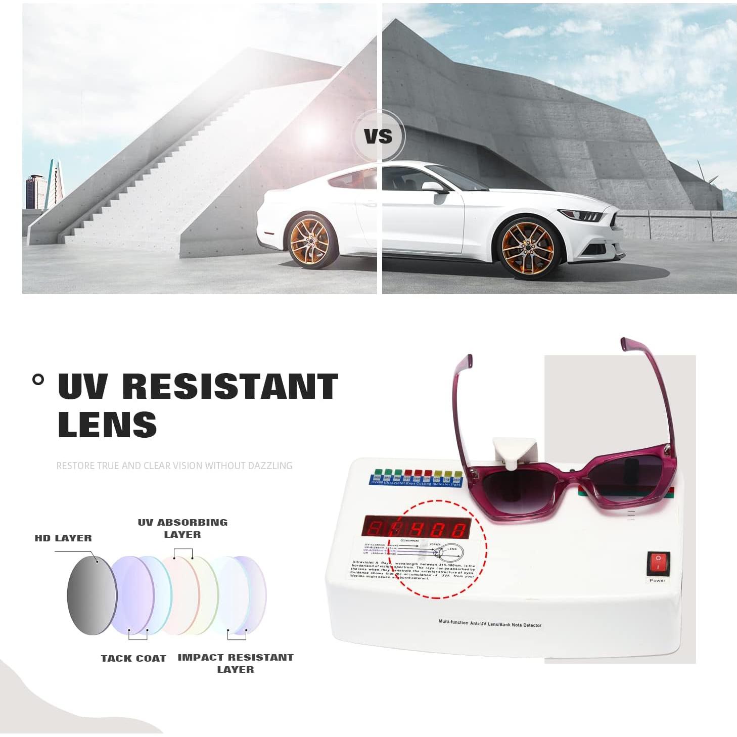 Gafas de sol cuadradas TIANYESY UV400 para hombres y mujeres