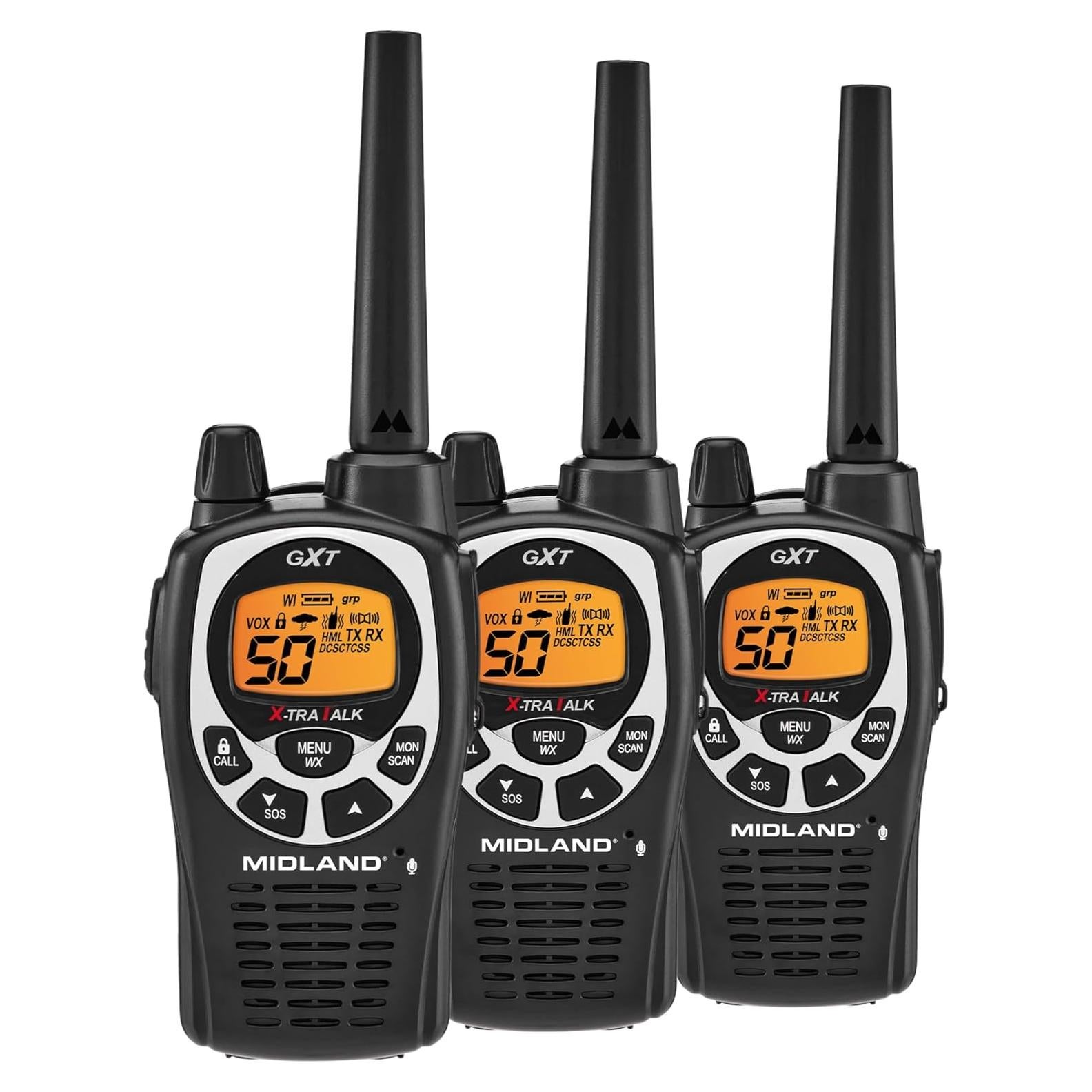 Walkie Talkie Midland GXT1000X3VP4 50 Canales y Alerta NOAA