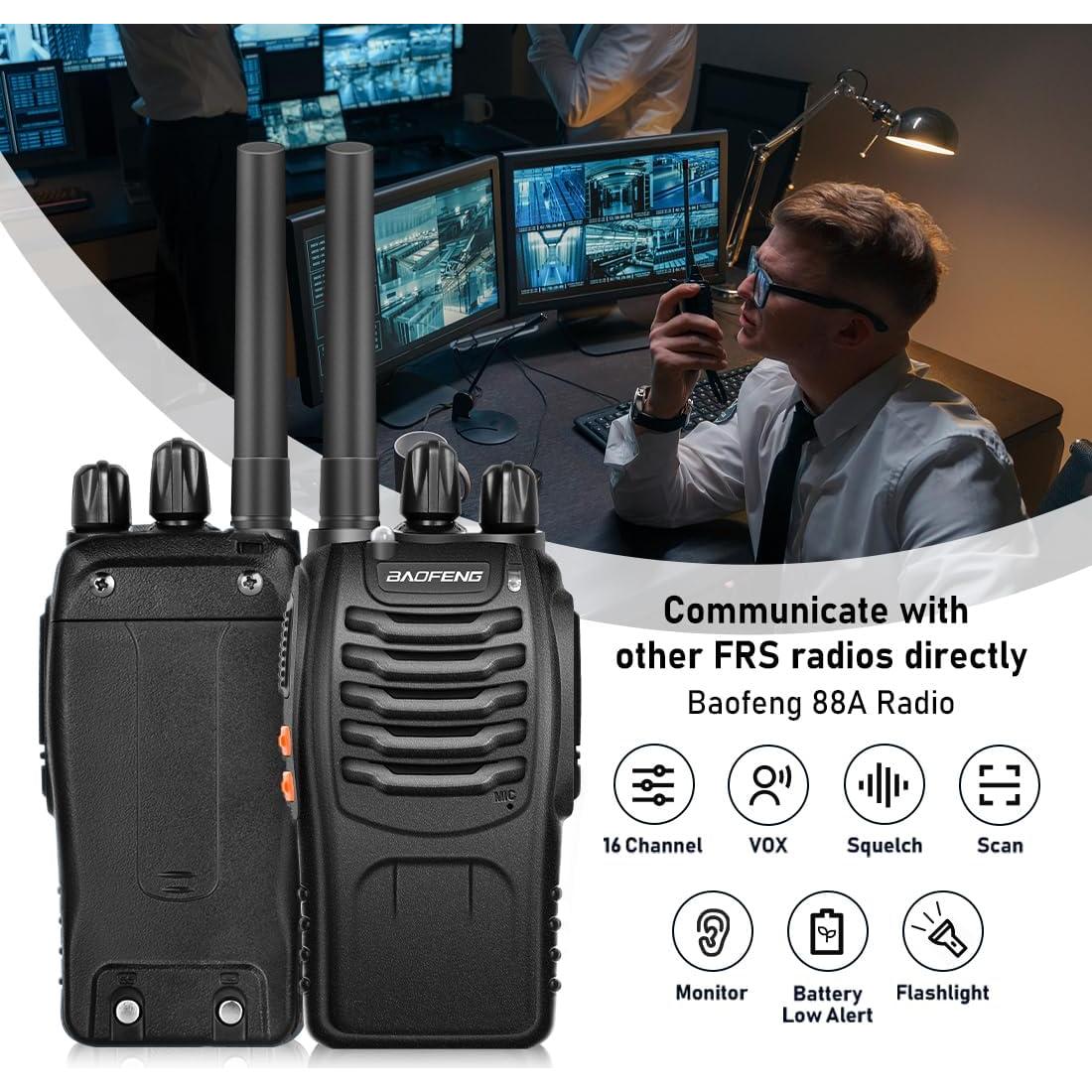 Walkie Talkies BaoFeng BF-88A 6Pack 12 Baterías 2.24kg