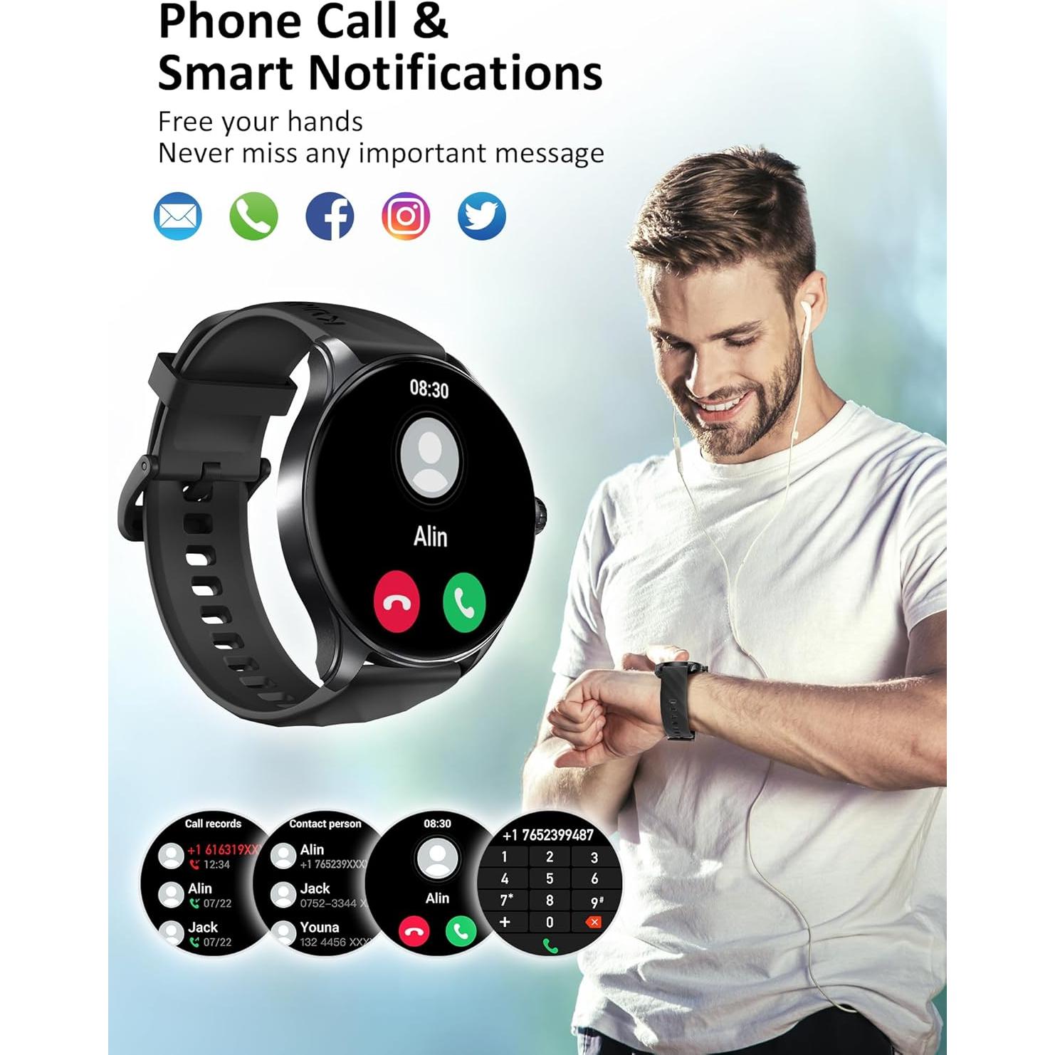 Reloj Inteligente Kumi GW5 PRO AMOLED 1.43" Negro