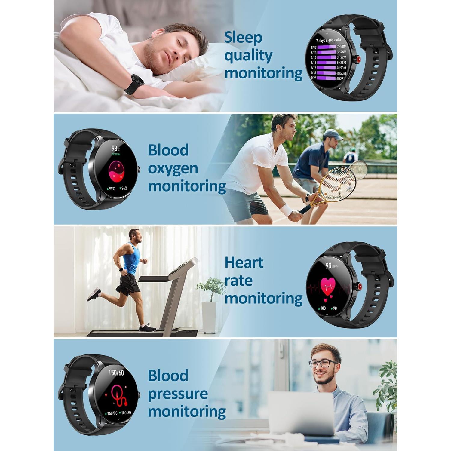 Reloj Inteligente Kumi GW5 PRO AMOLED 1.43" Negro