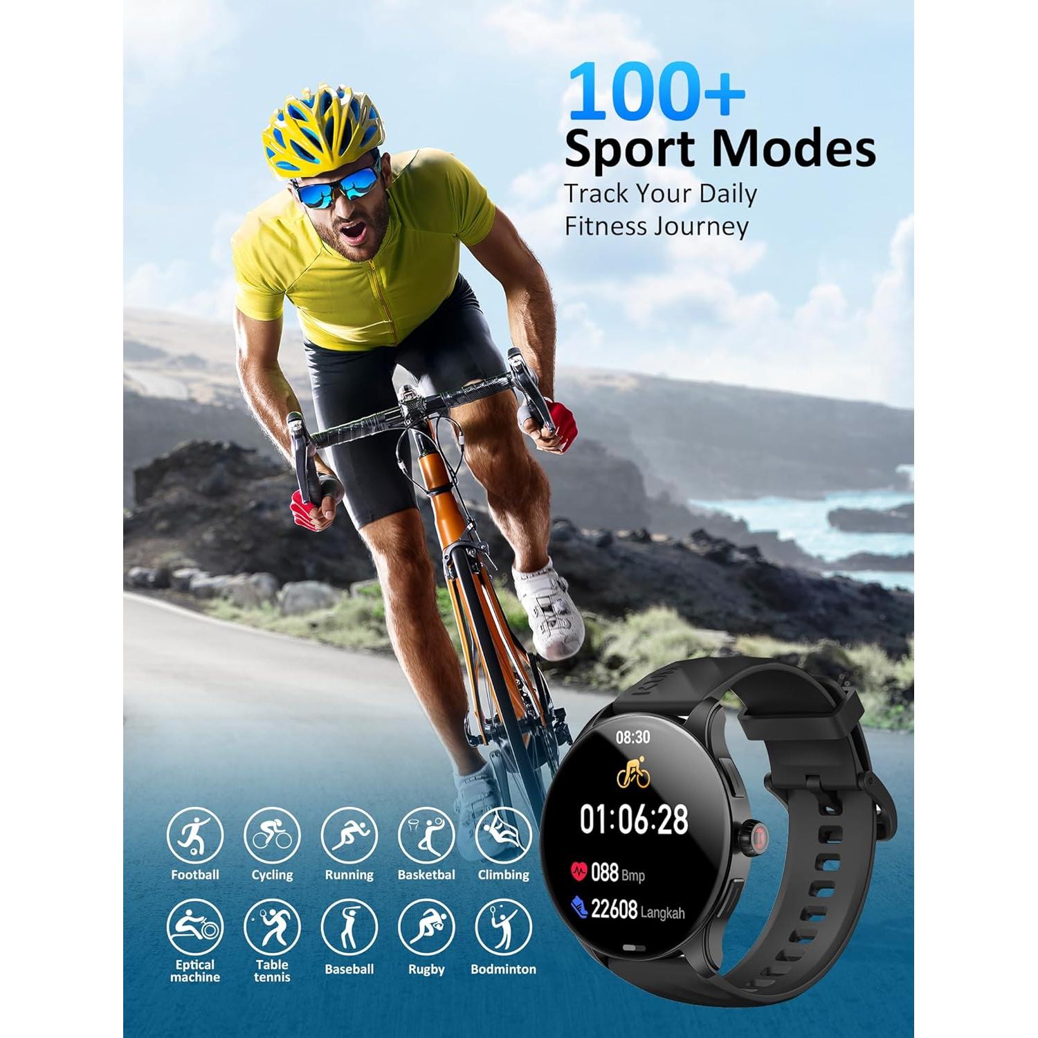 Reloj Inteligente Kumi GW5 PRO AMOLED 1.43" Negro