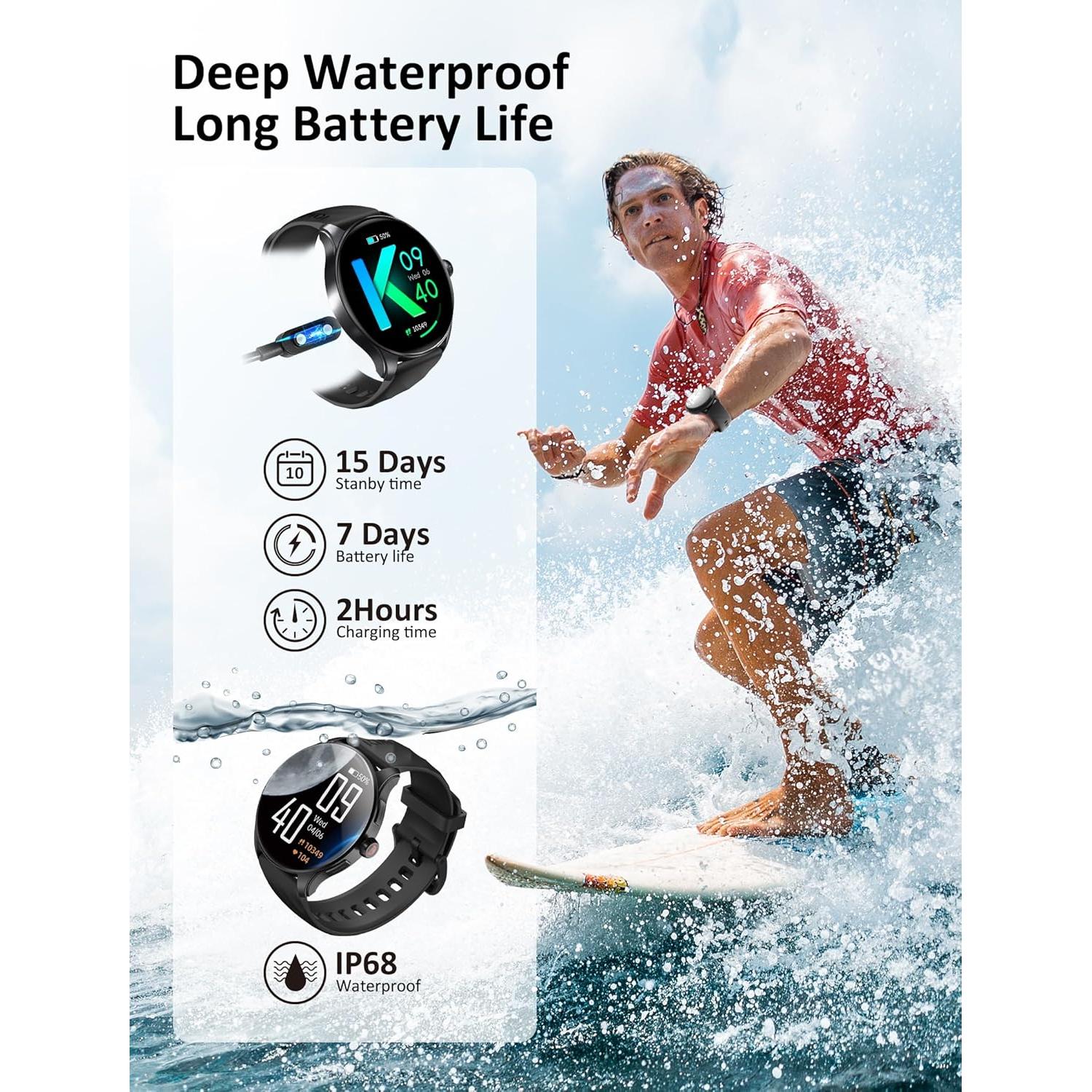 Reloj Inteligente Kumi GW5 PRO AMOLED 1.43" Negro