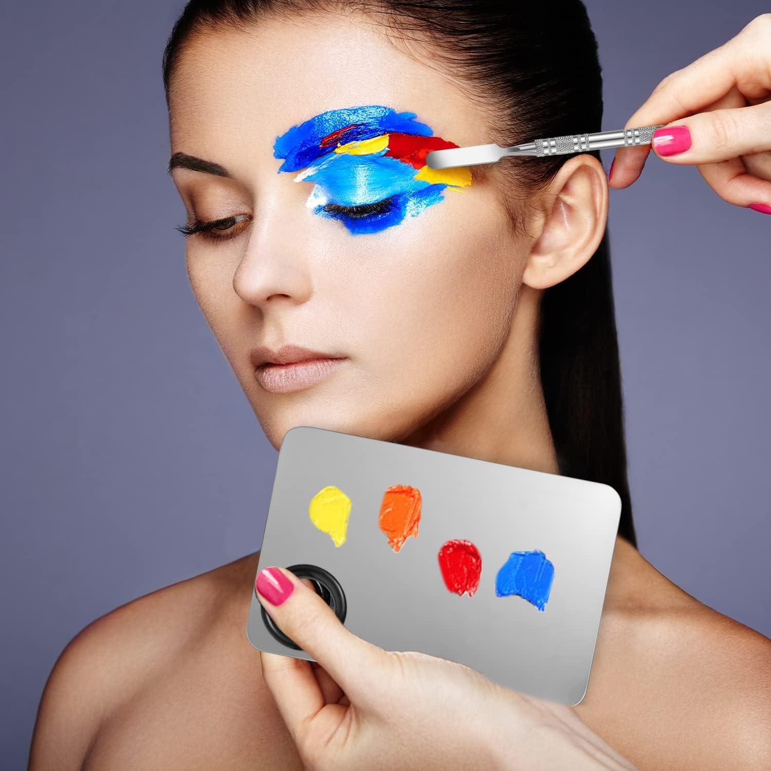 Set Paleta de Mezcla de Maquillaje BESARME 2 en 1 Acero Inoxidable