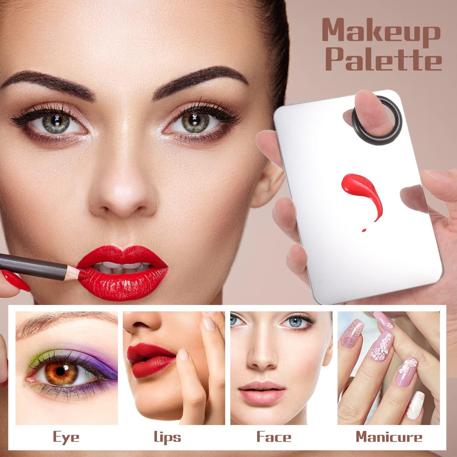 Set Paleta de Mezcla de Maquillaje BESARME 2 en 1 Acero Inoxidable