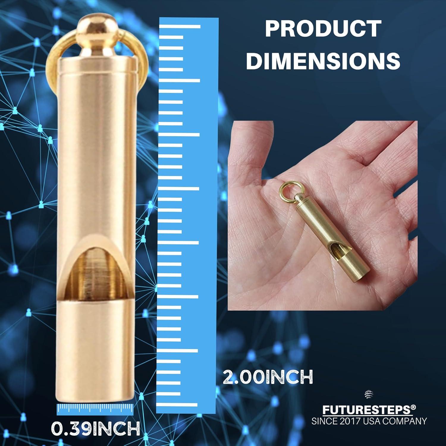 Silbato de Bronce FUTURESTEPS 125dB para Supervivencia