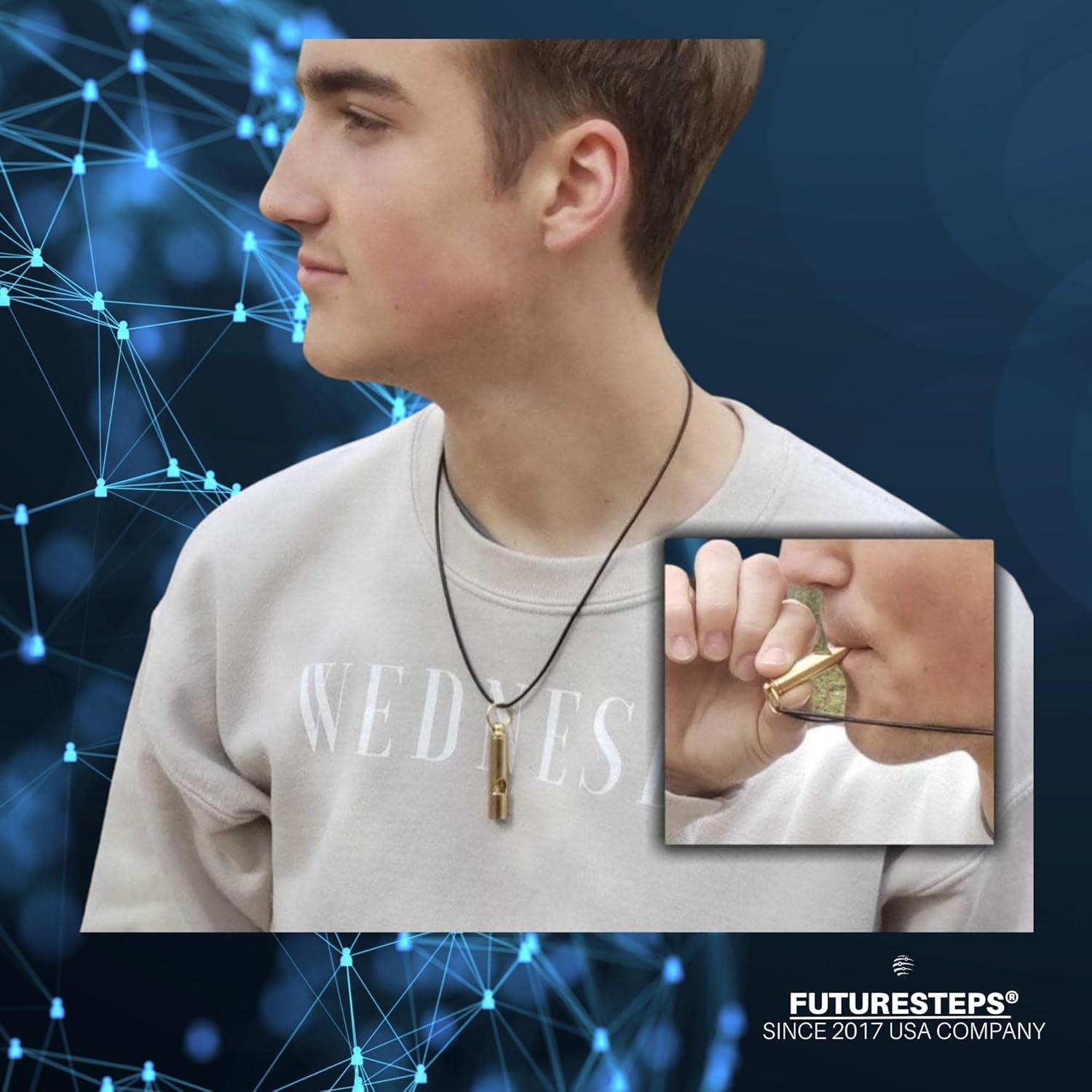 Silbato de Bronce FUTURESTEPS 125dB para Supervivencia