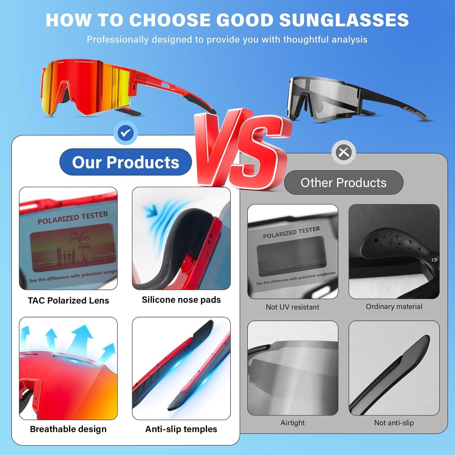 Gafas de Sol Polarizadas DioKiw para Niños UV400 3 Pack