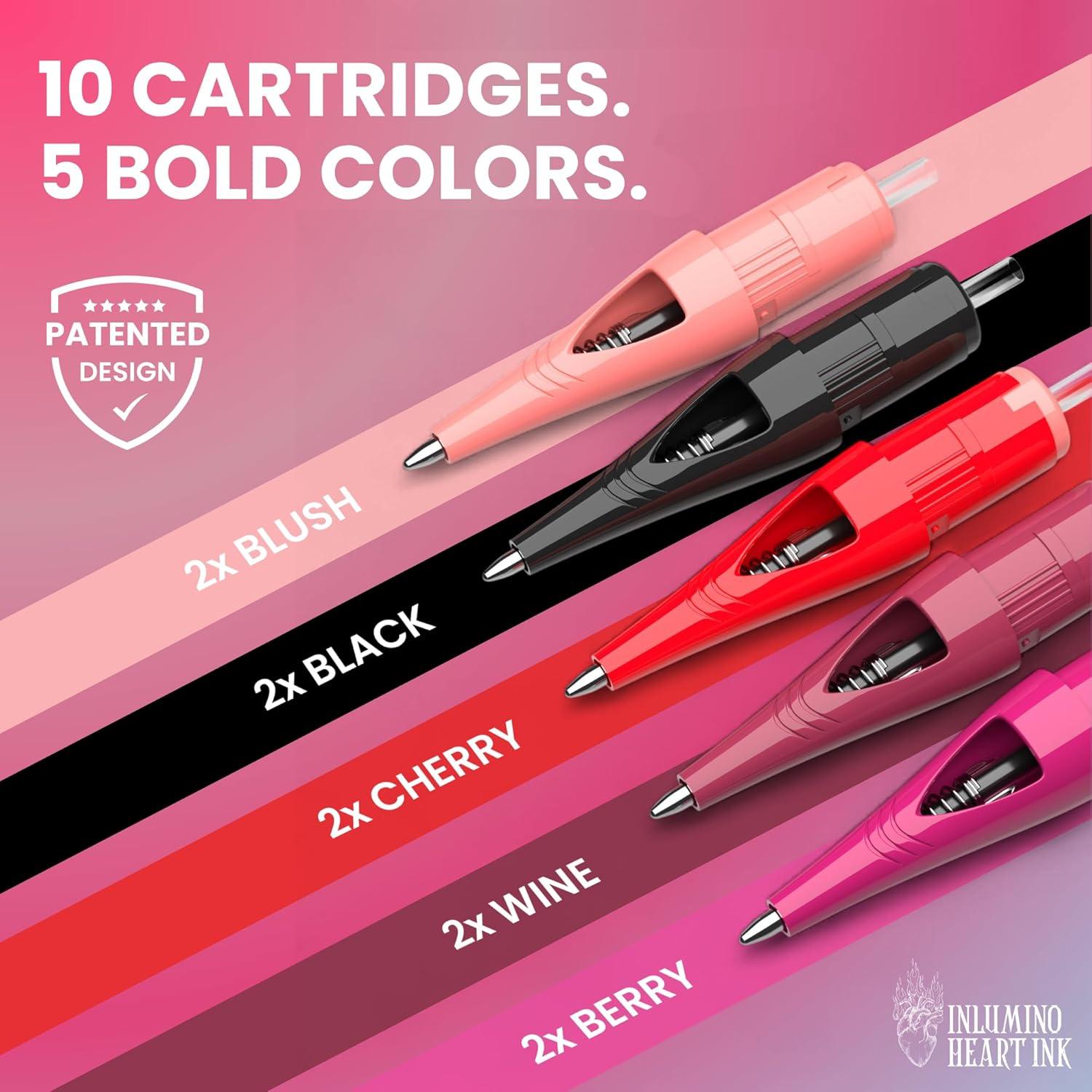 Cartuchos de Práctica PMU Inlumino Heart Ink - 10 Pack para Entrenamiento