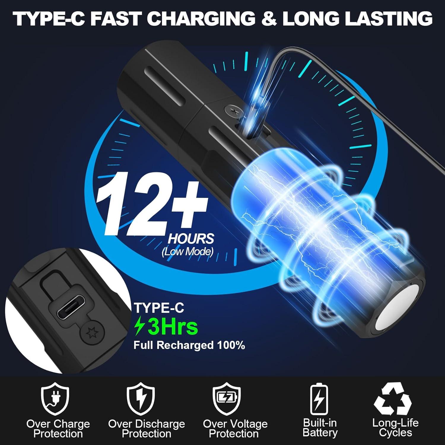 Linterna Recargable Banral K-2309C-PB 20,000LM Compacta