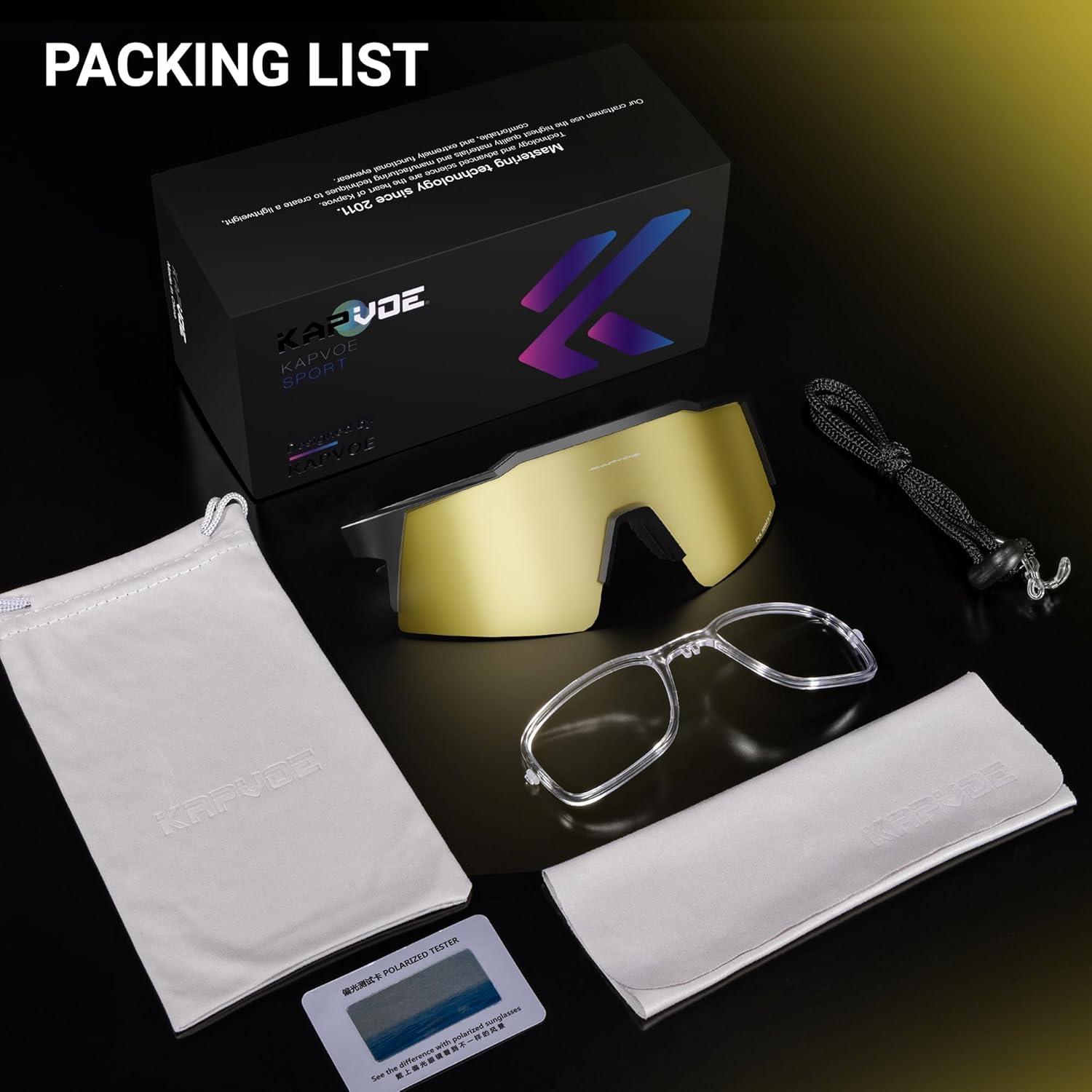 Gafas de sol KAPVOE K9023 polarizadas para ciclismo y deportes